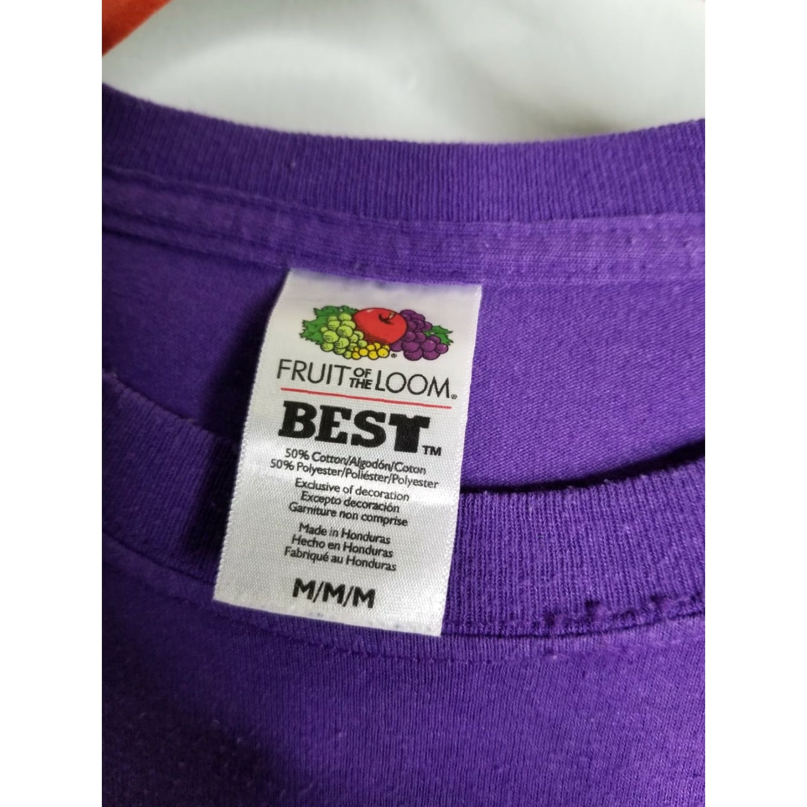 Fruit Of The Loom VINTAGE Mens M Neon Palm Tree Tourist T Shirt 90s Purple Size US M / EU 48-50 / 2 - 4 Thumbnail