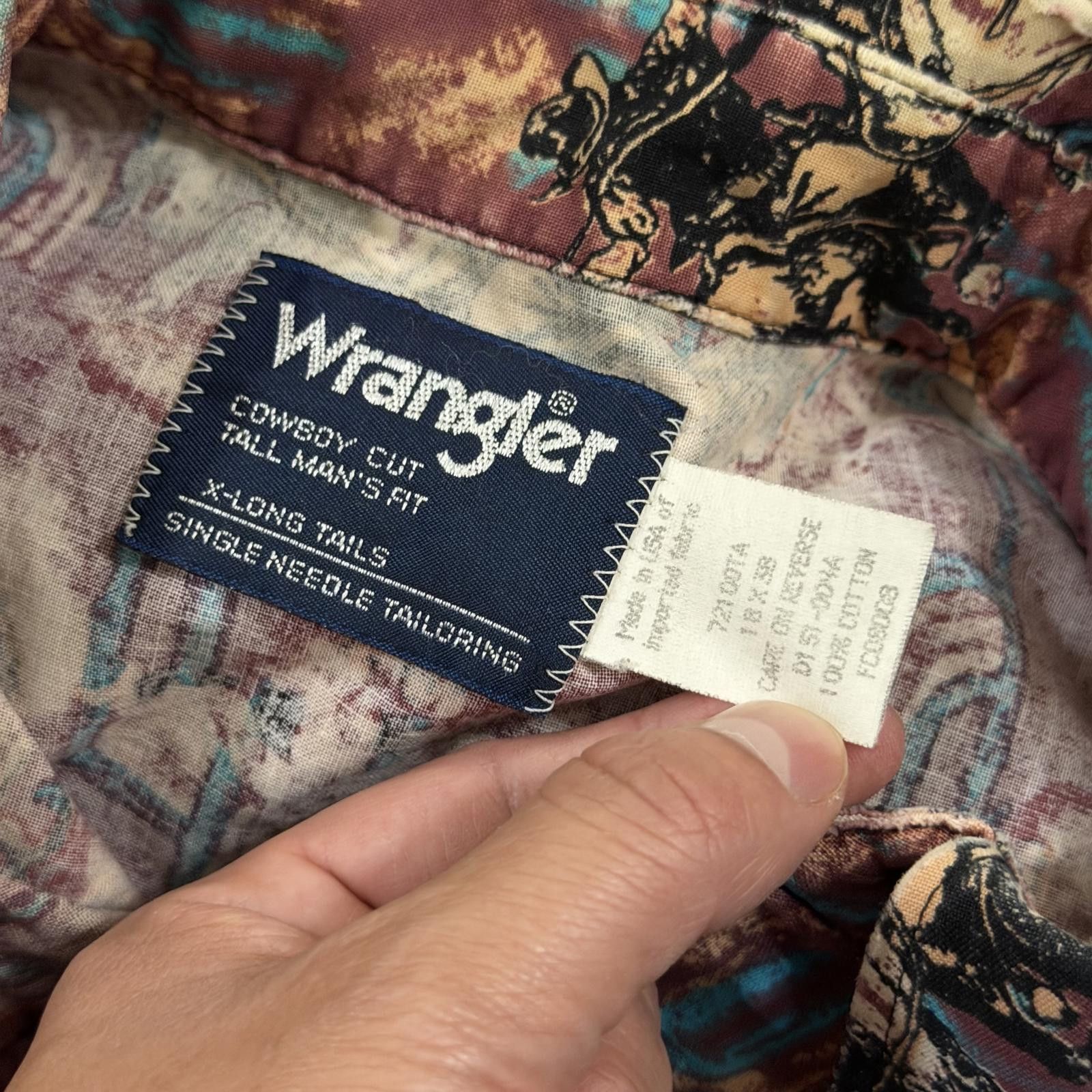 Wrangler Vintage Wrangler Cowboy Western Rodeo Print Button Shirt Size US XXL / EU 58 / 5 - 4 Thumbnail