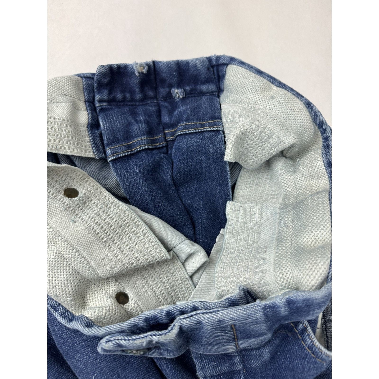 Other 1970s Vintage Sansabelt Jeans Blue High Rise Built-In USA 28 Size 28" / US 6 / IT 42 - 9 Thumbnail