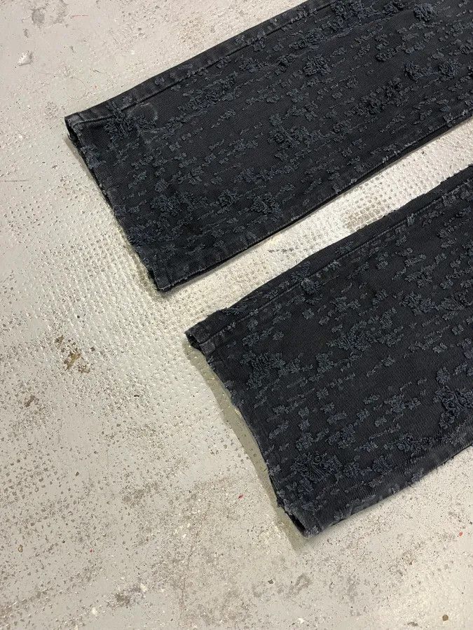 Versace SS2005 Versace Black Distressed Effect Denim Jeans Size US 30 / EU 46 - 7 Thumbnail