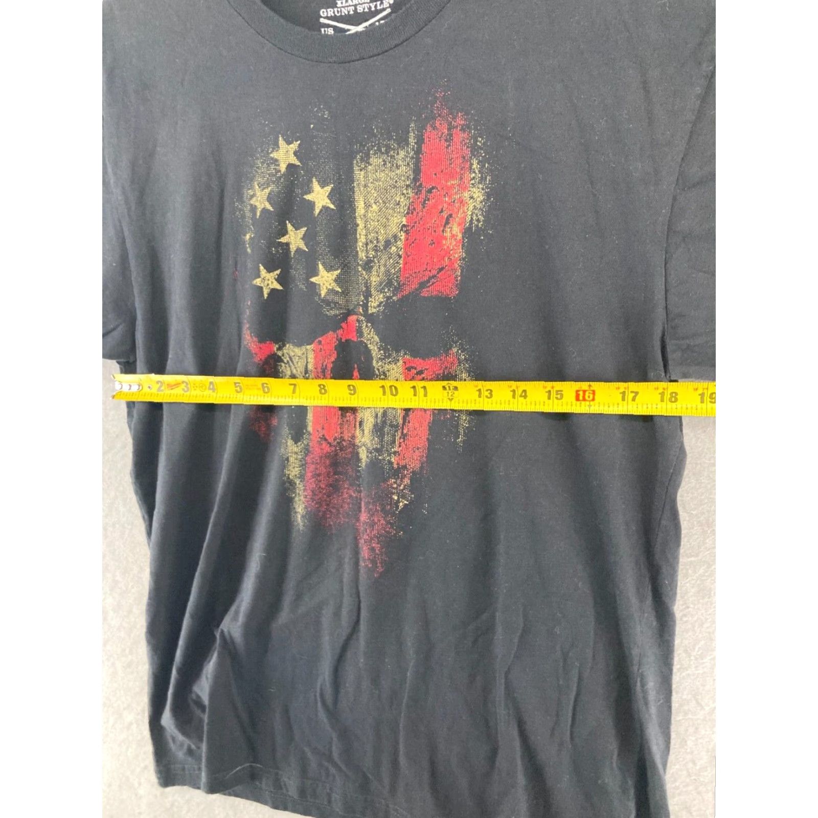 Vintage Grunt Style Mens T-Shirt XL Black Skull American Flag This Well Defend Shirt Mens XL Black Skull American Flag Grunt Style Size US XL / EU 56 / 4 - 2 Thumbnail
