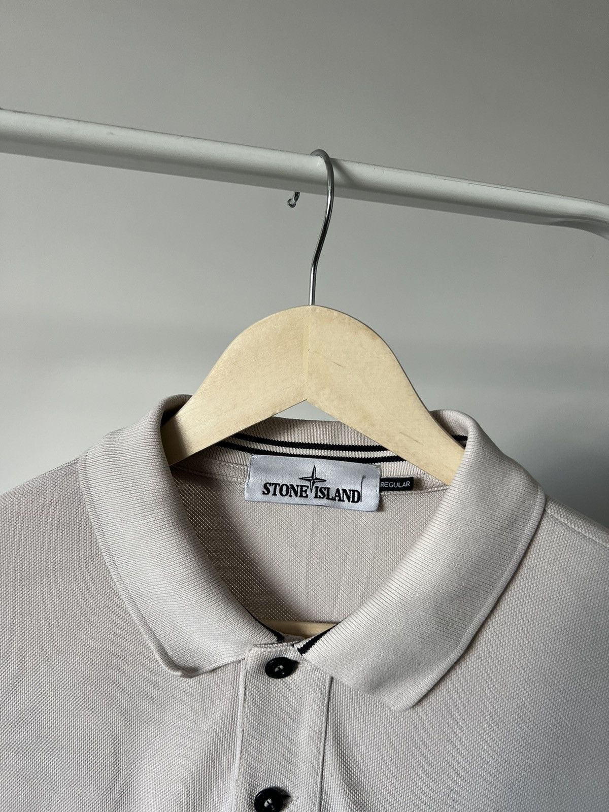 Stone Island Stone Island Polo T-shirt Vintage Rare Beige Size US XL / EU 56 / 4 - 3 Thumbnail