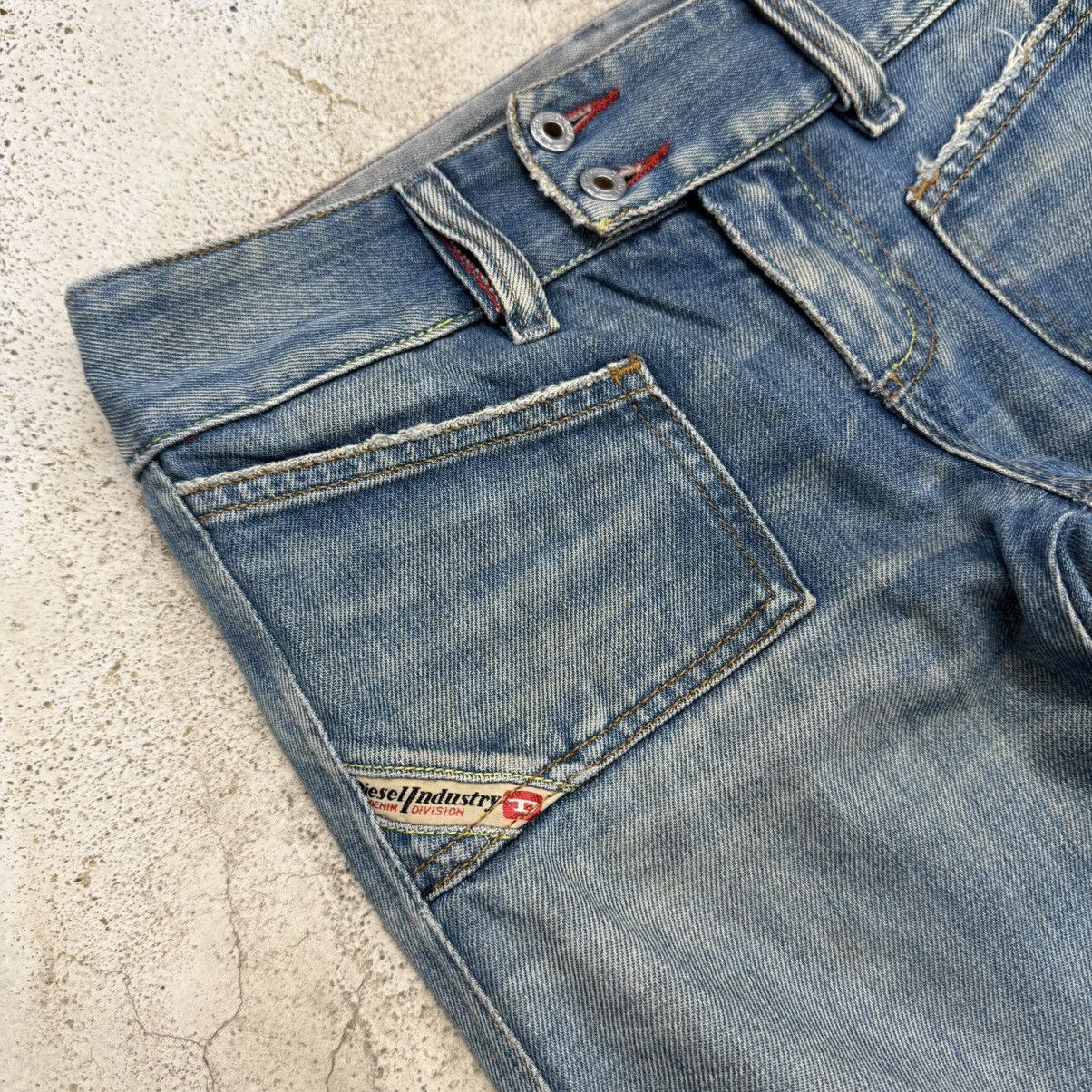 Diesel Diesel Industry Distressed Flare Bell Bottom Denim Pants Size 24" / US 00 / IT 34 - 7 Thumbnail
