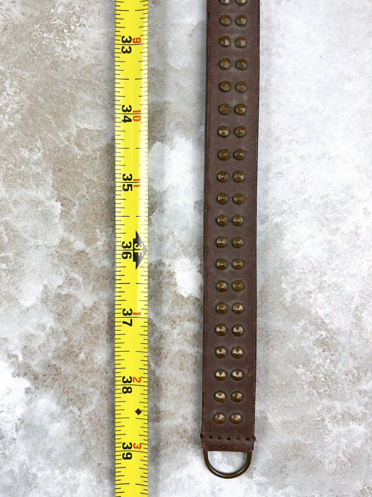 Dior × Hedi Slimane AW05 Dior Homme Hedi Slimane Studded Thin Leather Belt Size 36 - 7 Thumbnail