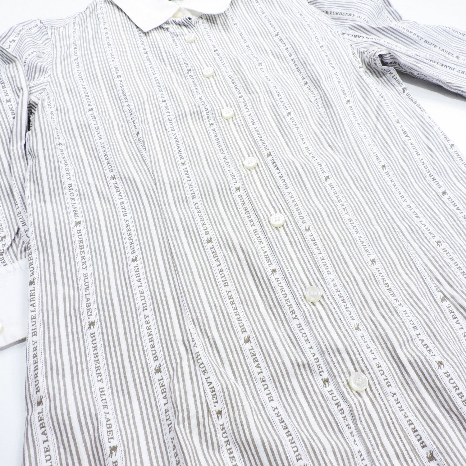 Burberry BURBERRY BLUE LABEL STRIPED MONOGRAM LONG SLEEVE SHIRT Size XS / US 0-2 / IT 36-38 - 8 Thumbnail
