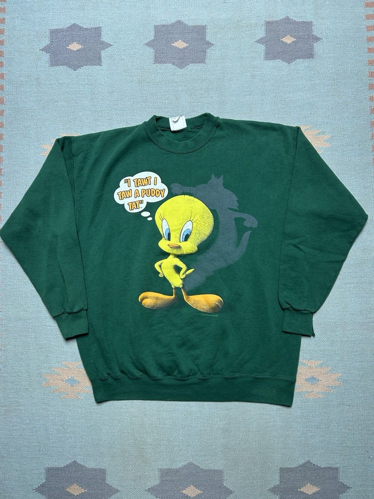Vintage 90s sweatshirt tweety bird Disney cartoon bird Sylvester XL Size US XL / EU 56 / 4 - 1 Thumbnail