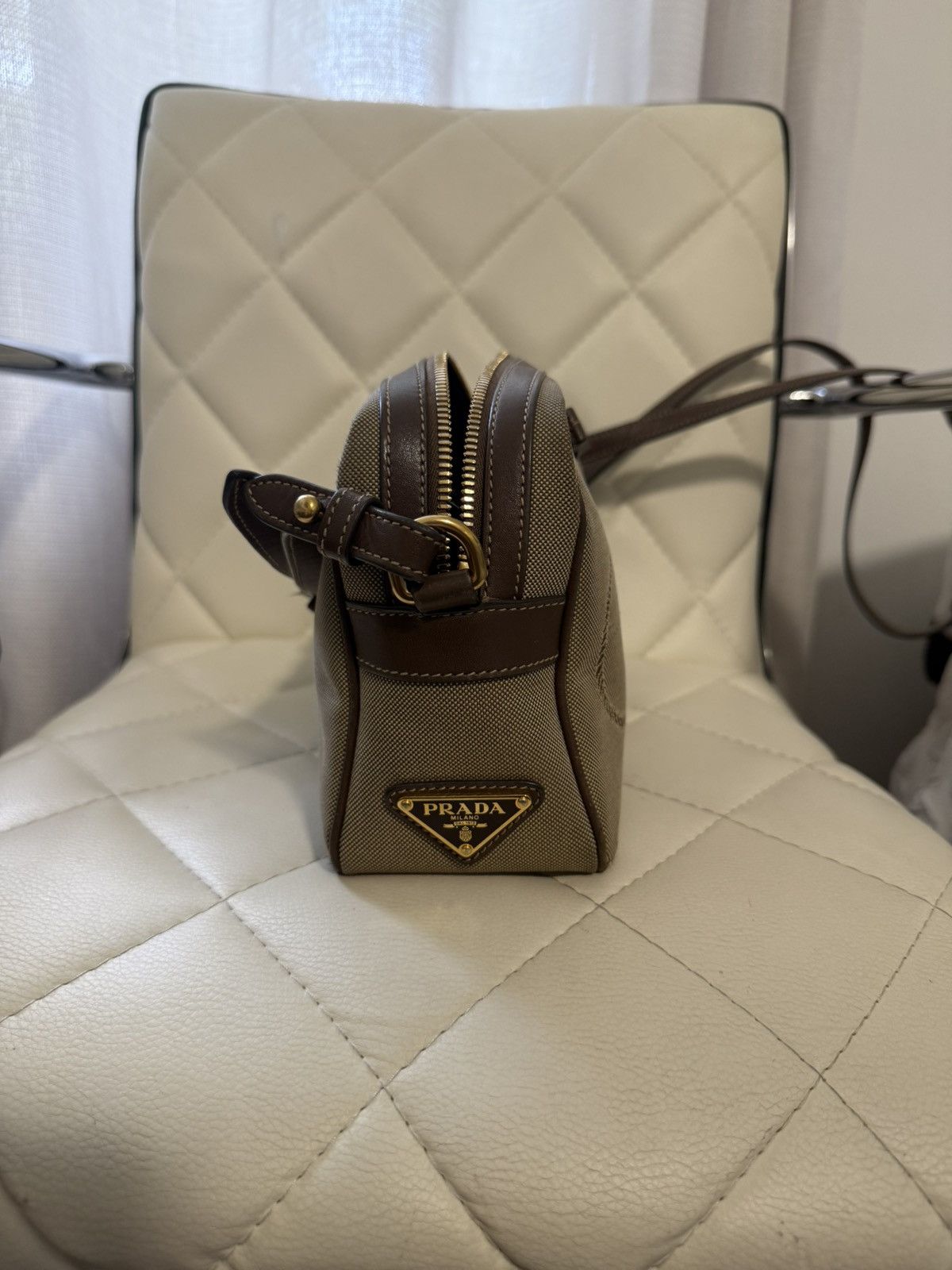 Prada City Calf-Trimmed Canapa Logo Camera Bag Size ONE SIZE - 2 Thumbnail