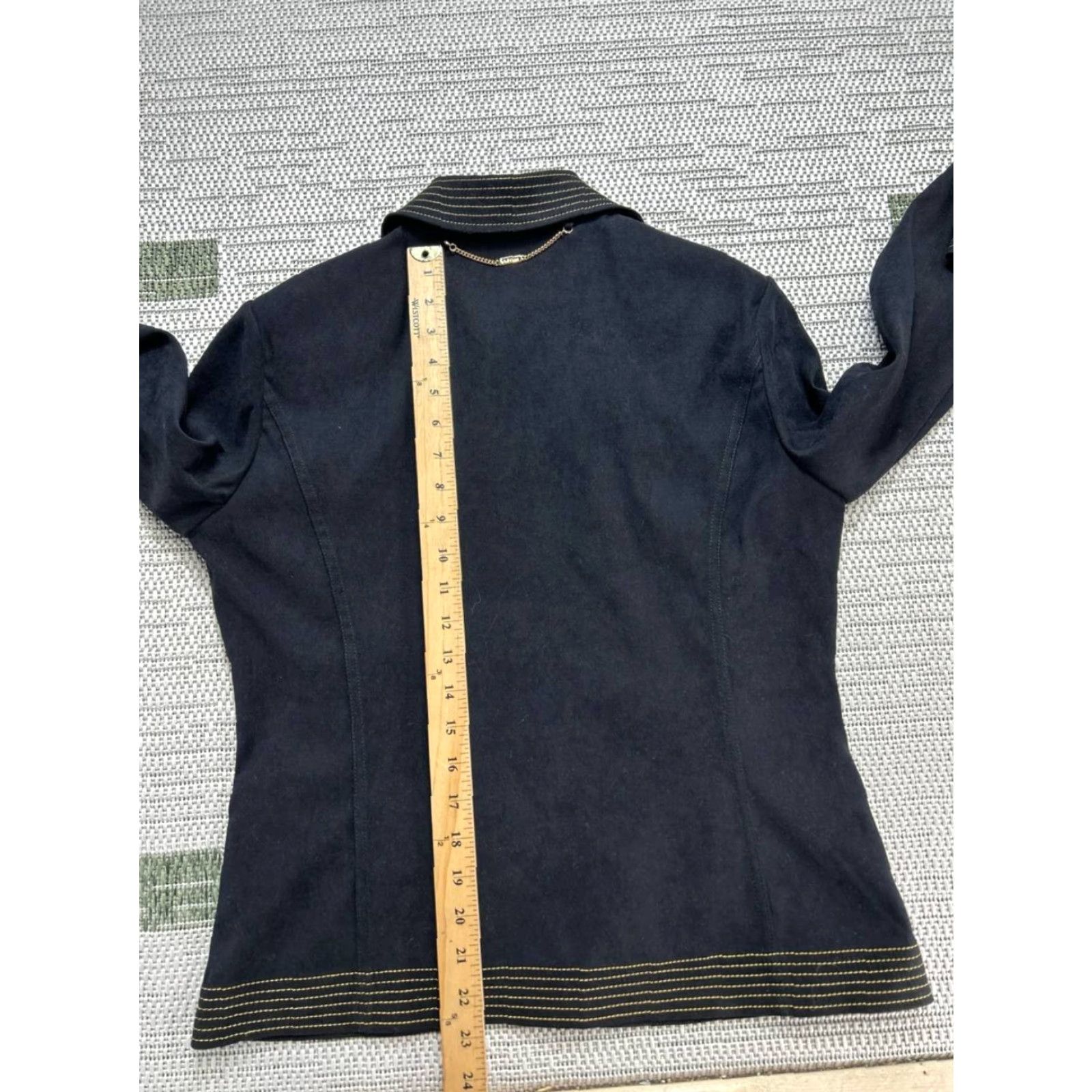 St. John St.John Jacket Womens Small Black Yellow Knit Full Zip Size S / US 4 / IT 40 - 7 Thumbnail