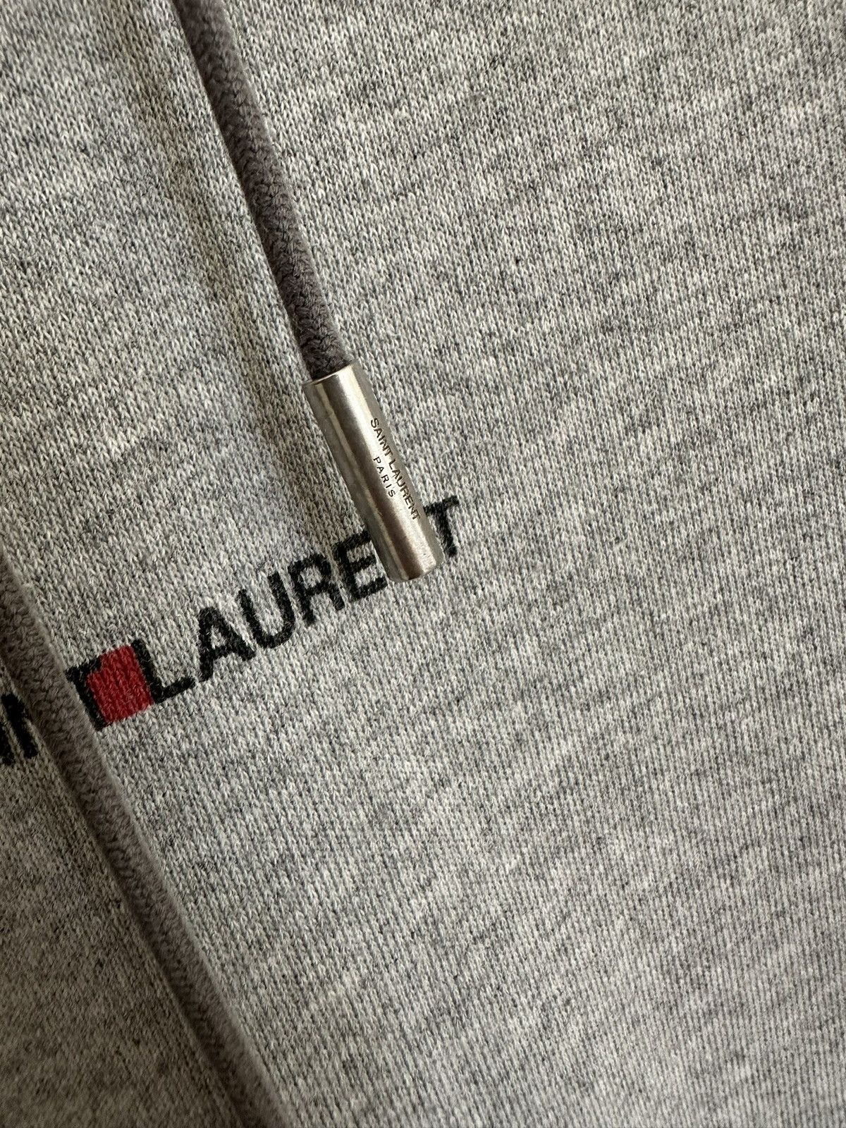 Saint Laurent Paris $990 Saint Laurent Rive Gauche logo hoodie rare XXL grey Size US XXL / EU 58 / 5 - 14 Thumbnail
