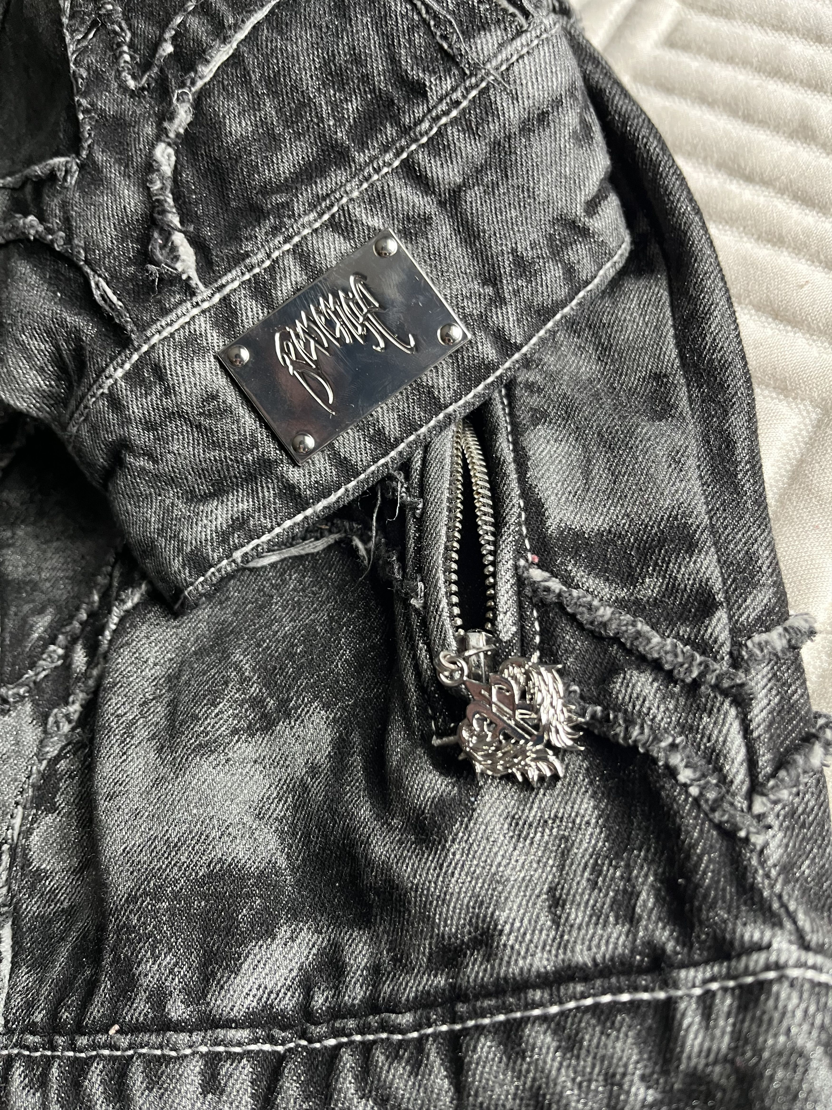 Revenge SPIDER WEB DENIM JACKET WAXED BLACK - MEDIUM Size US M / EU 48-50 / 2 - 5 Thumbnail