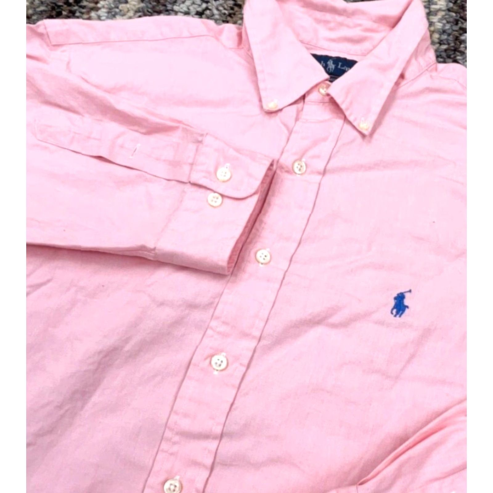Ralph Lauren Ralph Lauren Shirt Men 16.5 34 Pink Button-Up Yarmouth Pinpoint Oxford Dress Top Size US XL / EU 56 / 4 - 2 Thumbnail