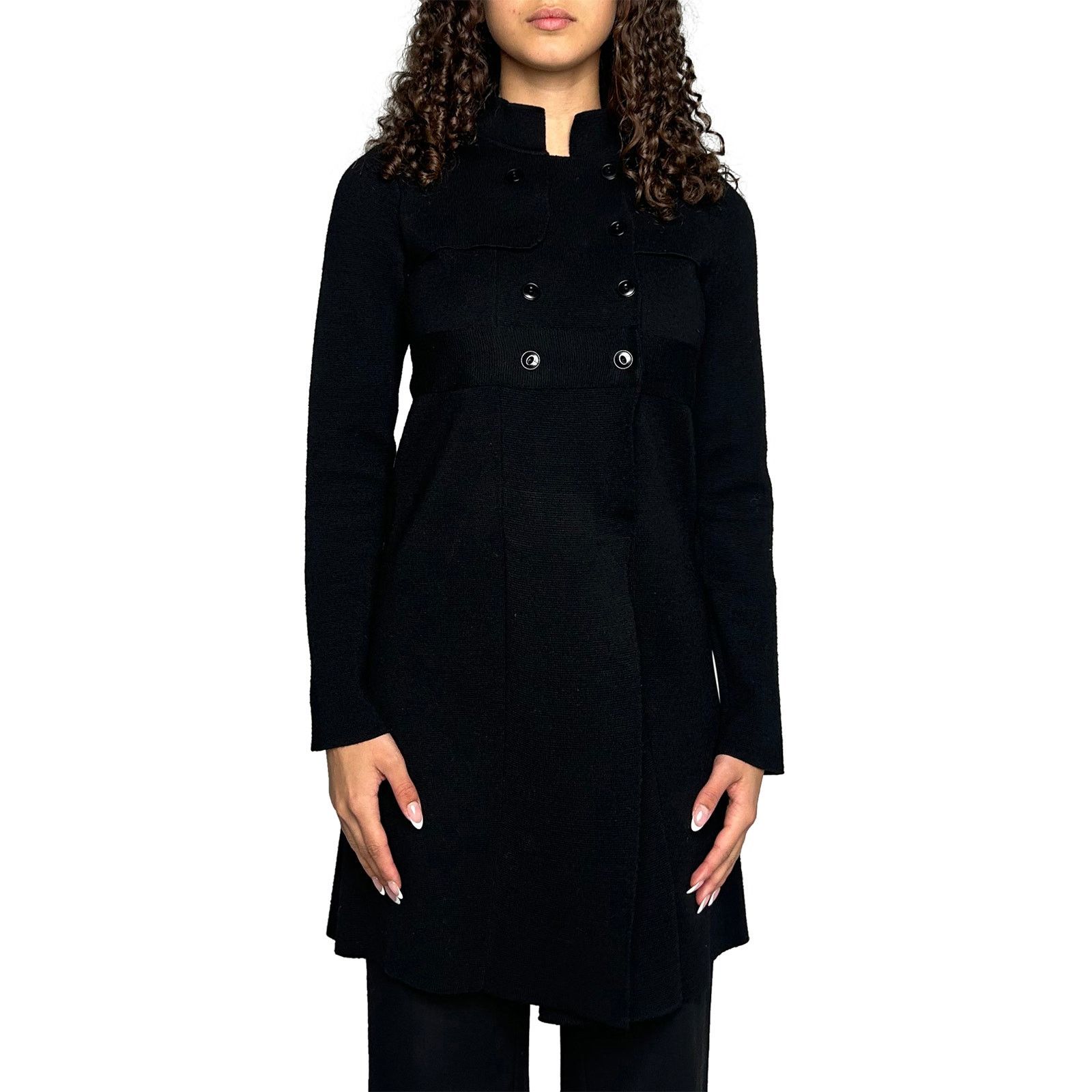 Black Double Buttoned Coat