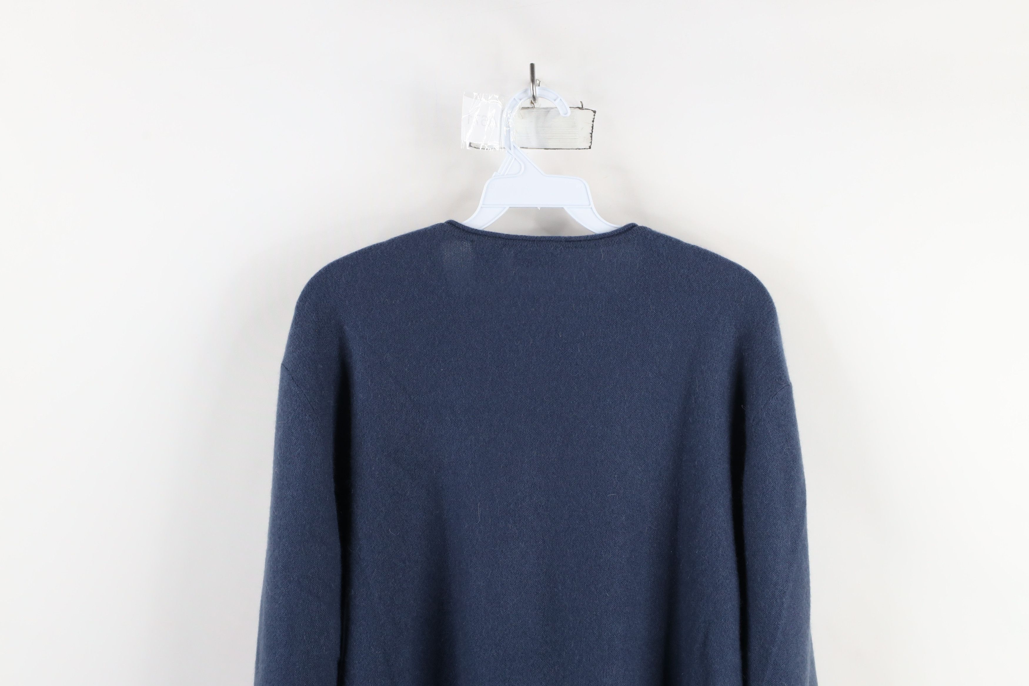 Vintage Vintage 90s Streetwear Marled Cashmere Knit Sweater Blue Size US L / EU 52-54 / 3 - 10 Thumbnail