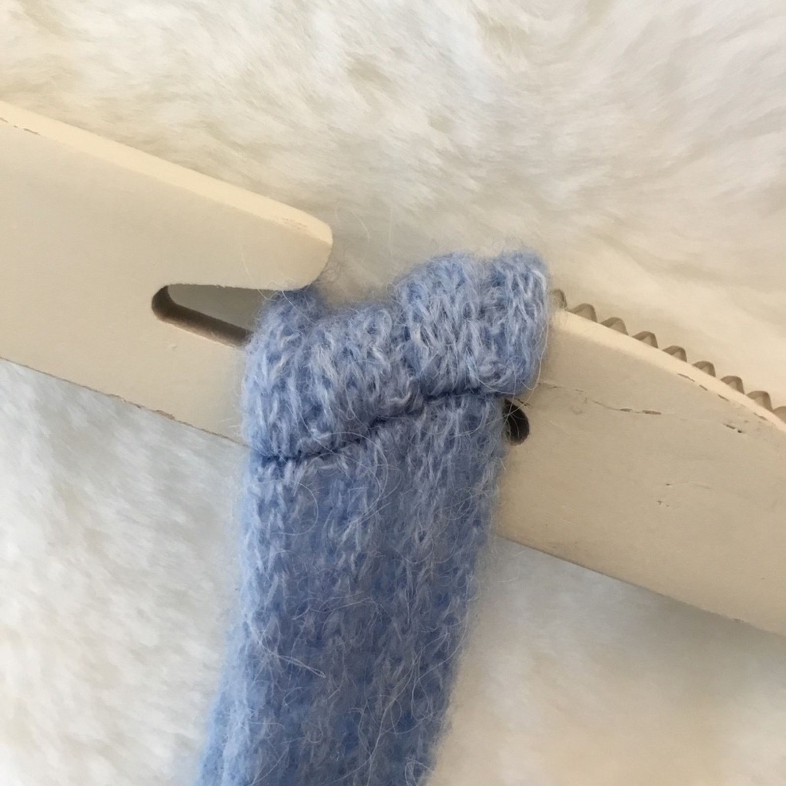 Mango MNG Baby Blue Knitted Crop Tank Top Size M / US 6-8 / IT 42-44 - 4 Thumbnail
