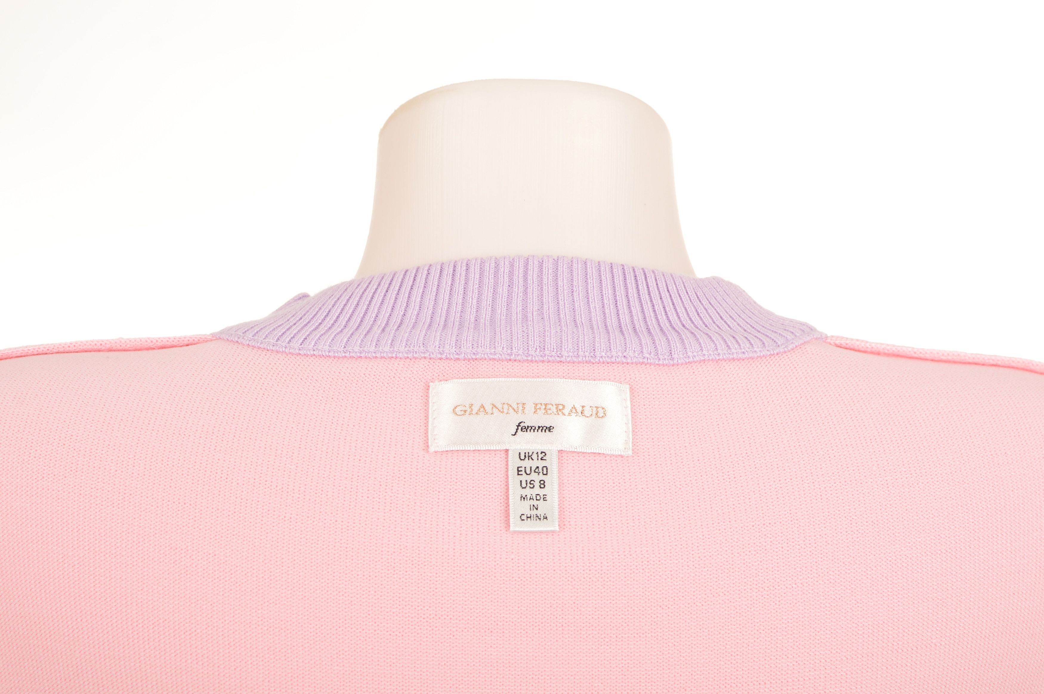 Gianni Feraud Gianni Feraud Femme Pink Viscose Blend Colorblock Sweater Size M / US 6-8 / IT 42-44 - 5 Thumbnail