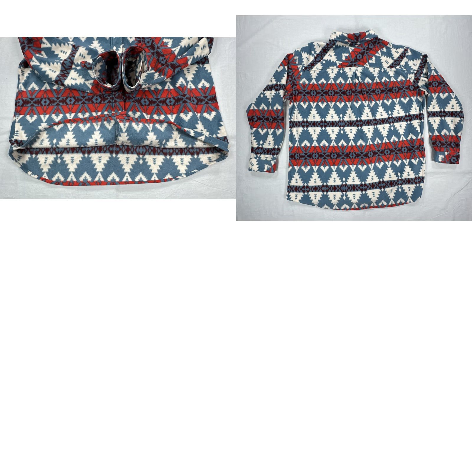Wrangler Wrangler Wrancher Button-Up Women's XL Shirt Geometric Aztec Southwest Multicolor Fleece Polyester Woolly Western Ranch Cowboys Mens? Size XL / US 12-14 / IT 48-50 - 9 Thumbnail
