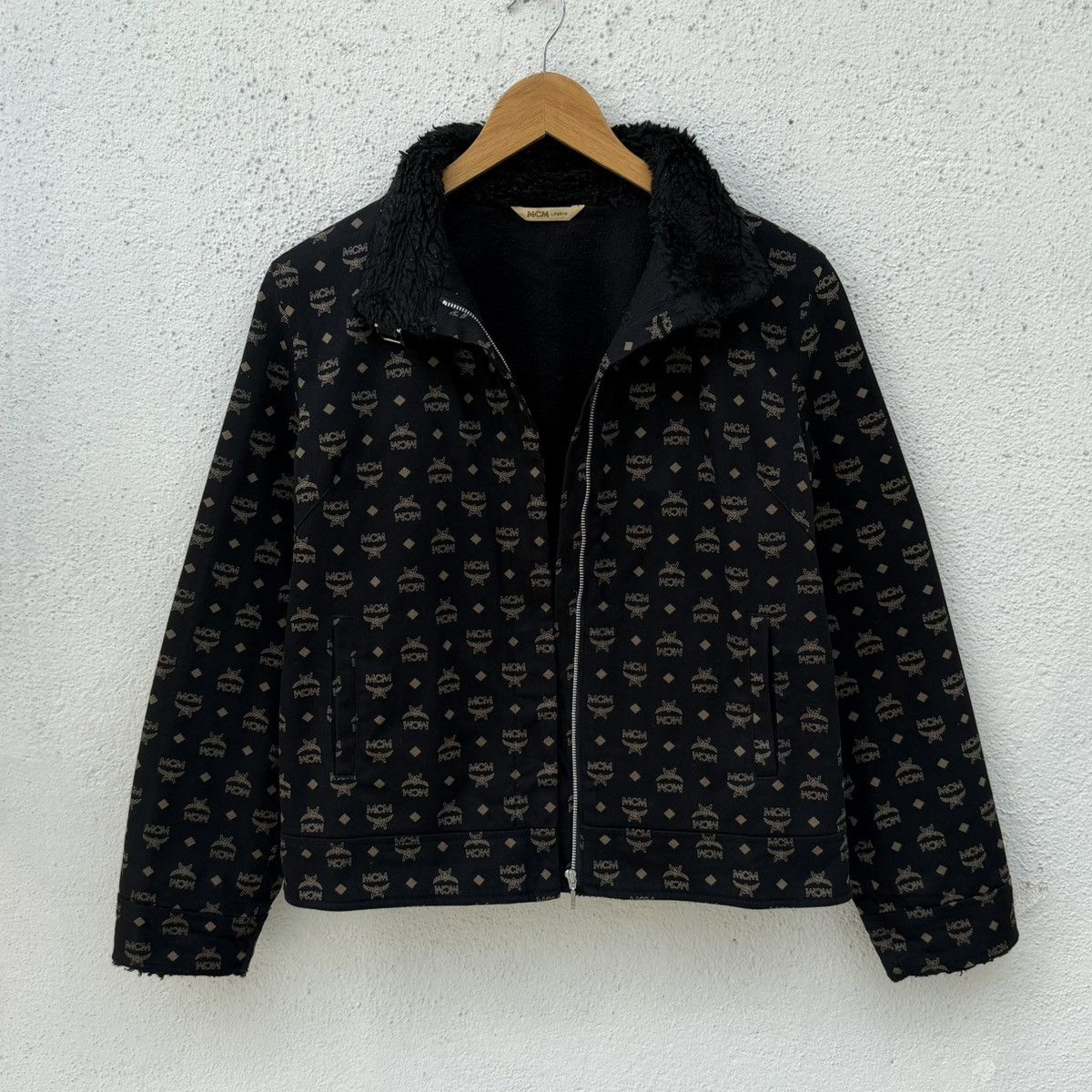 MCM MCM Legere Monogram Logo Lined Blanket Fleece Collar Jacket Size L / US 10 / IT 46 - 10 Thumbnail