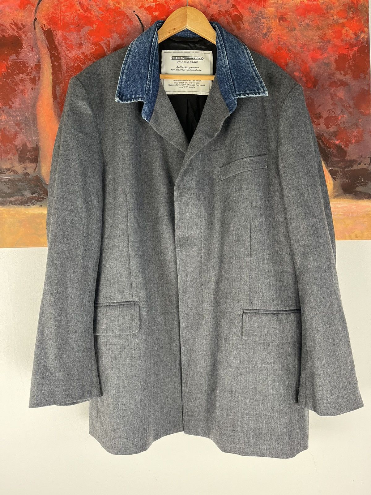 Diesel Diesel For Successful Living Men’s Gray Blazer Size Men’s 52 Size 52R - 1 Thumbnail