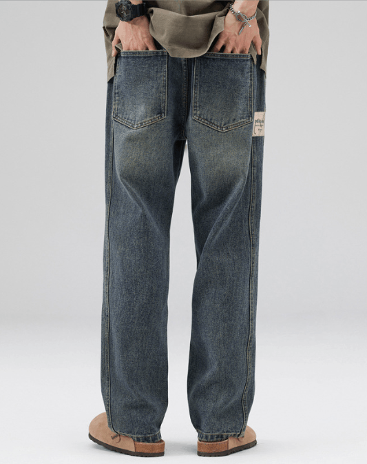Japanese Brand × Jean Men's washed straight wide-leg casual jeans Size US 32 / EU 48 - 3 Thumbnail