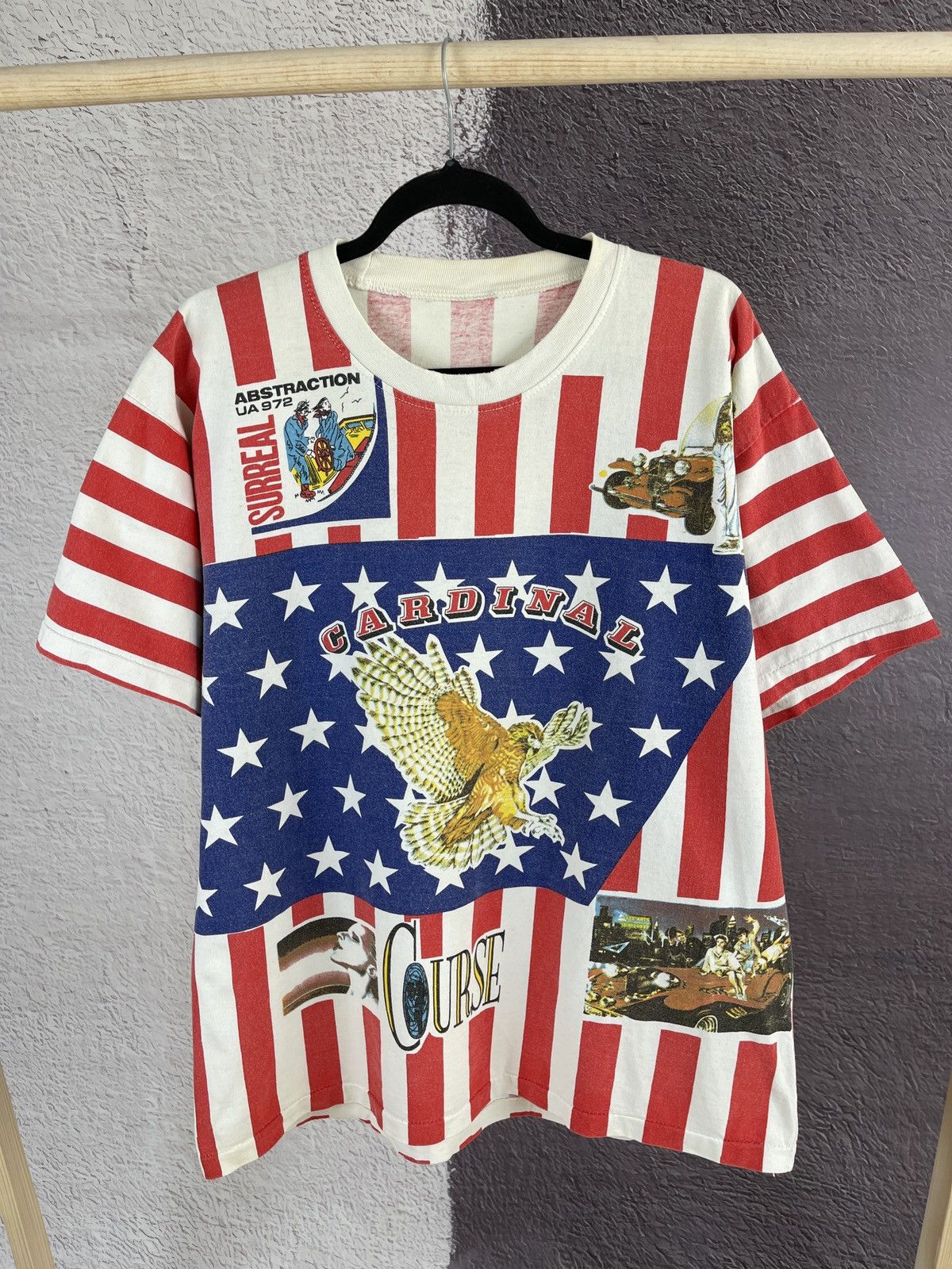 Vintage Vintage 90s Cardinal Course Allover print Surreal tee Size US XL / EU 56 / 4 - 2 Thumbnail