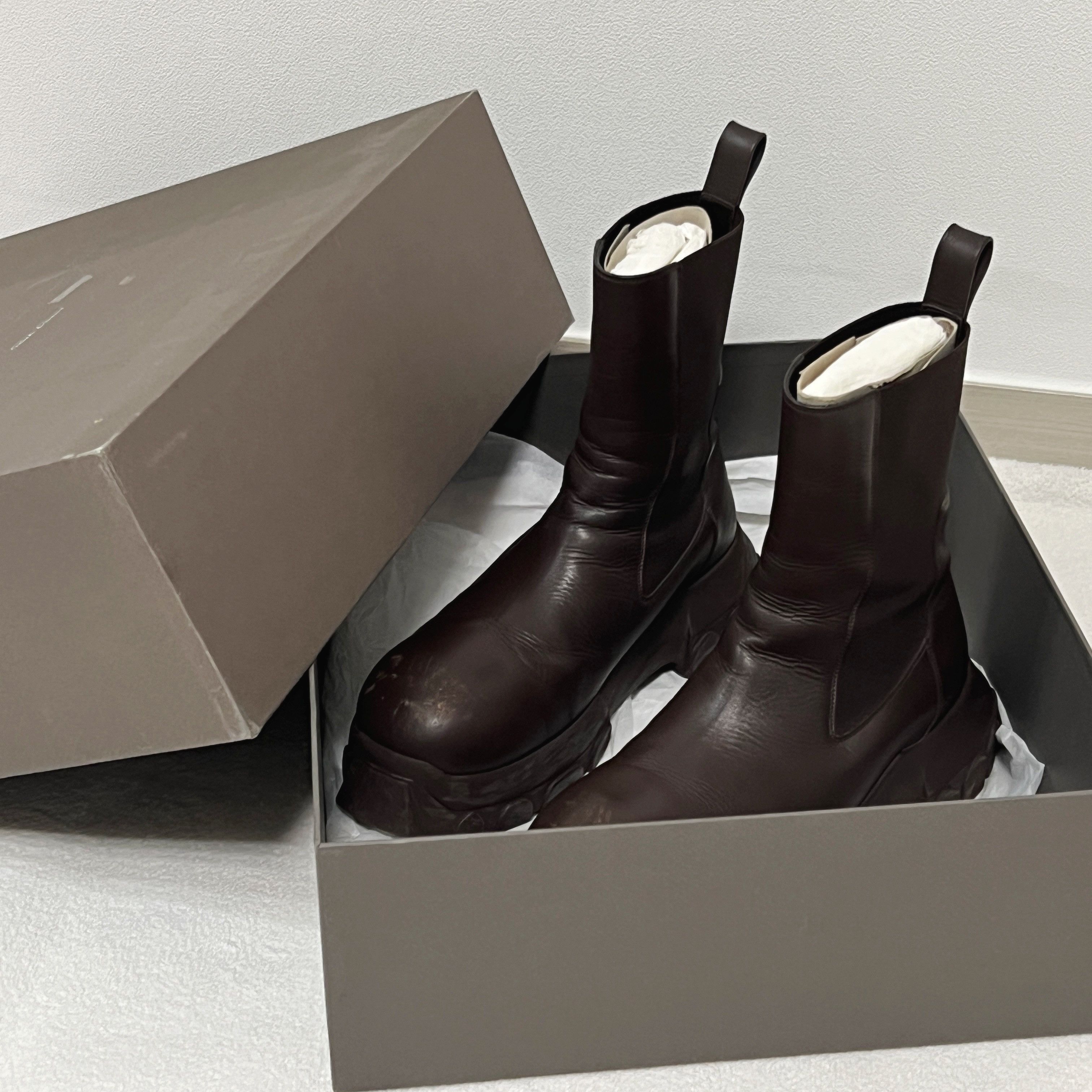 Rick Owens Rick Owens 23FW BEATLE BOZO TRACTOR BROWN Size US 10 / EU 43 - 4 Thumbnail