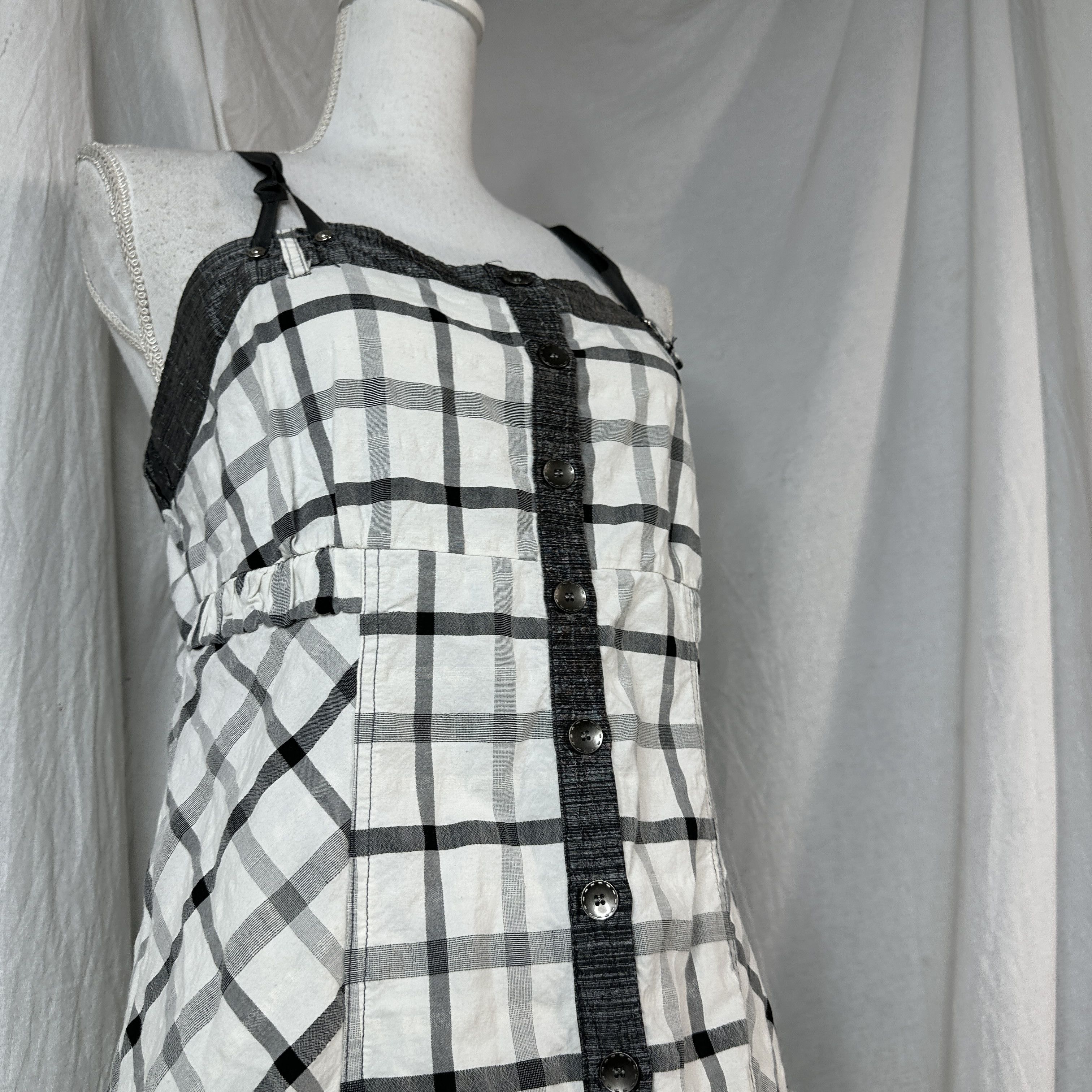 Vintage Vintage Avant Garde Y2K Designer Bubble Checkered Dress Size M / US 6-8 / IT 42-44 - 6 Thumbnail