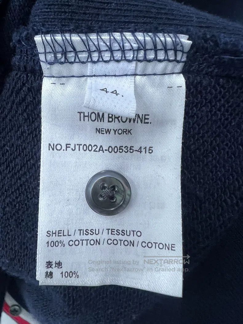 Thom Browne Thom Browne Blue and green four stripes hoodie Size US S / EU 44-46 / 1 - 4 Thumbnail