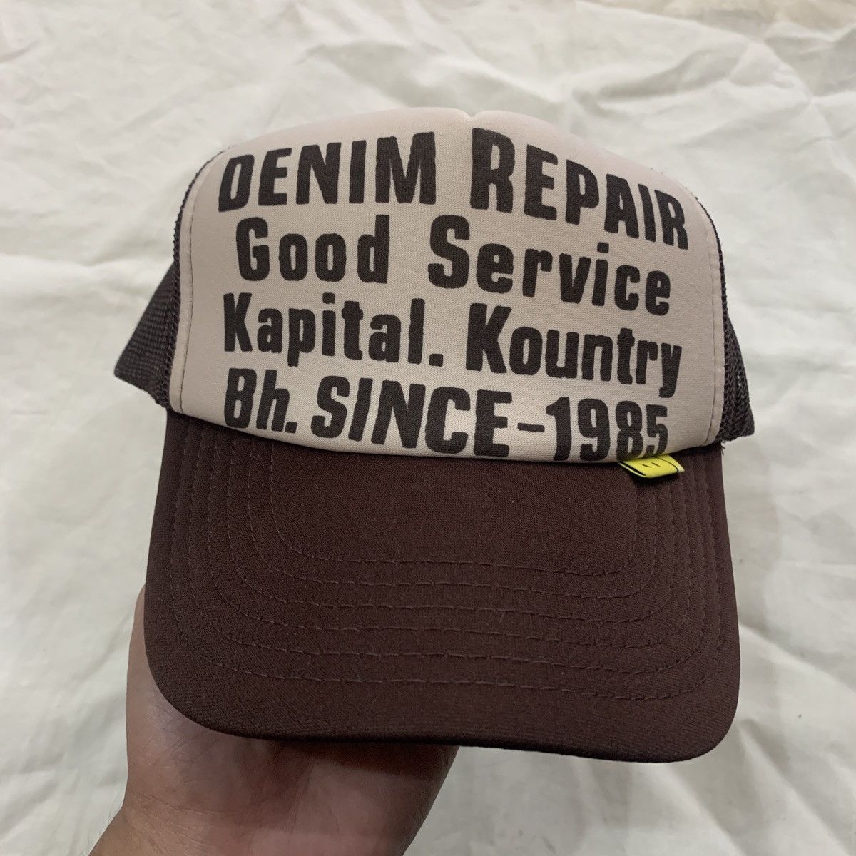 Kapital Kountry kapital denim repair service trucker cap Size ONE SIZE - 2 Thumbnail