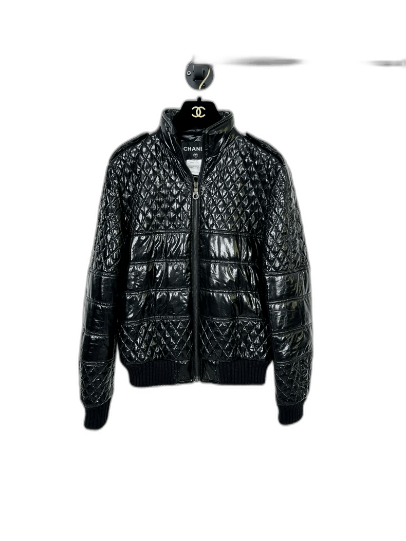 Chanel Chanel Black Patent Leather Jacket Size 36 -2505 Size S / US 4 / IT 40 - 1 Thumbnail