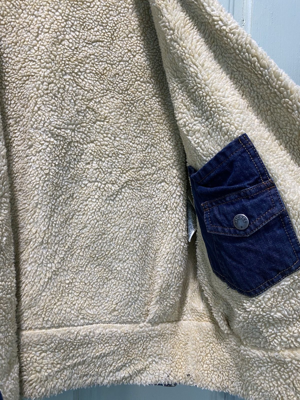 Diesel Diesel Denim Vest Jacket Sherpa Lining Sleeveless Zip Front Size US S / EU 44-46 / 1 - 11 Thumbnail