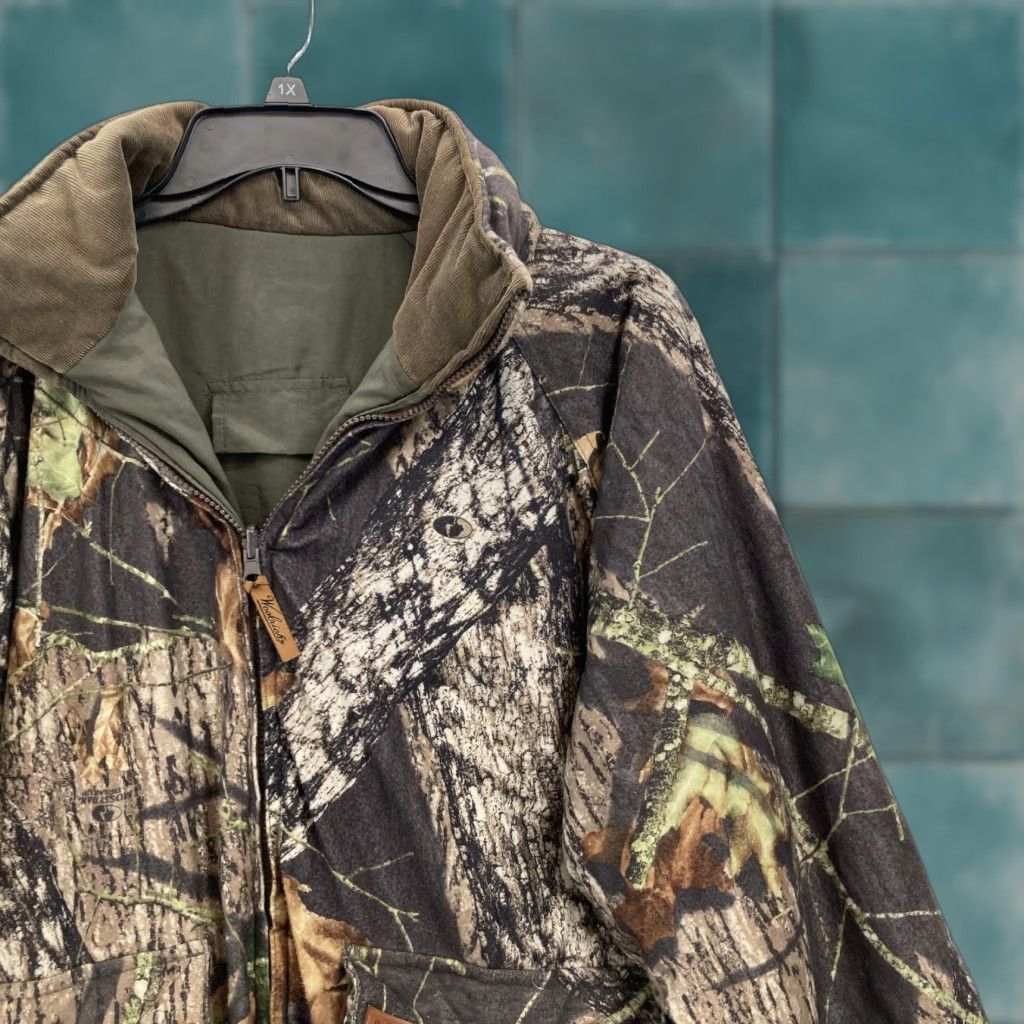 Vintage Woolrich Jacket Mens XL Camouflage Green Reversible Hooded Parka Outdoor Hunting Size US XL / EU 56 / 4 - 1 Thumbnail
