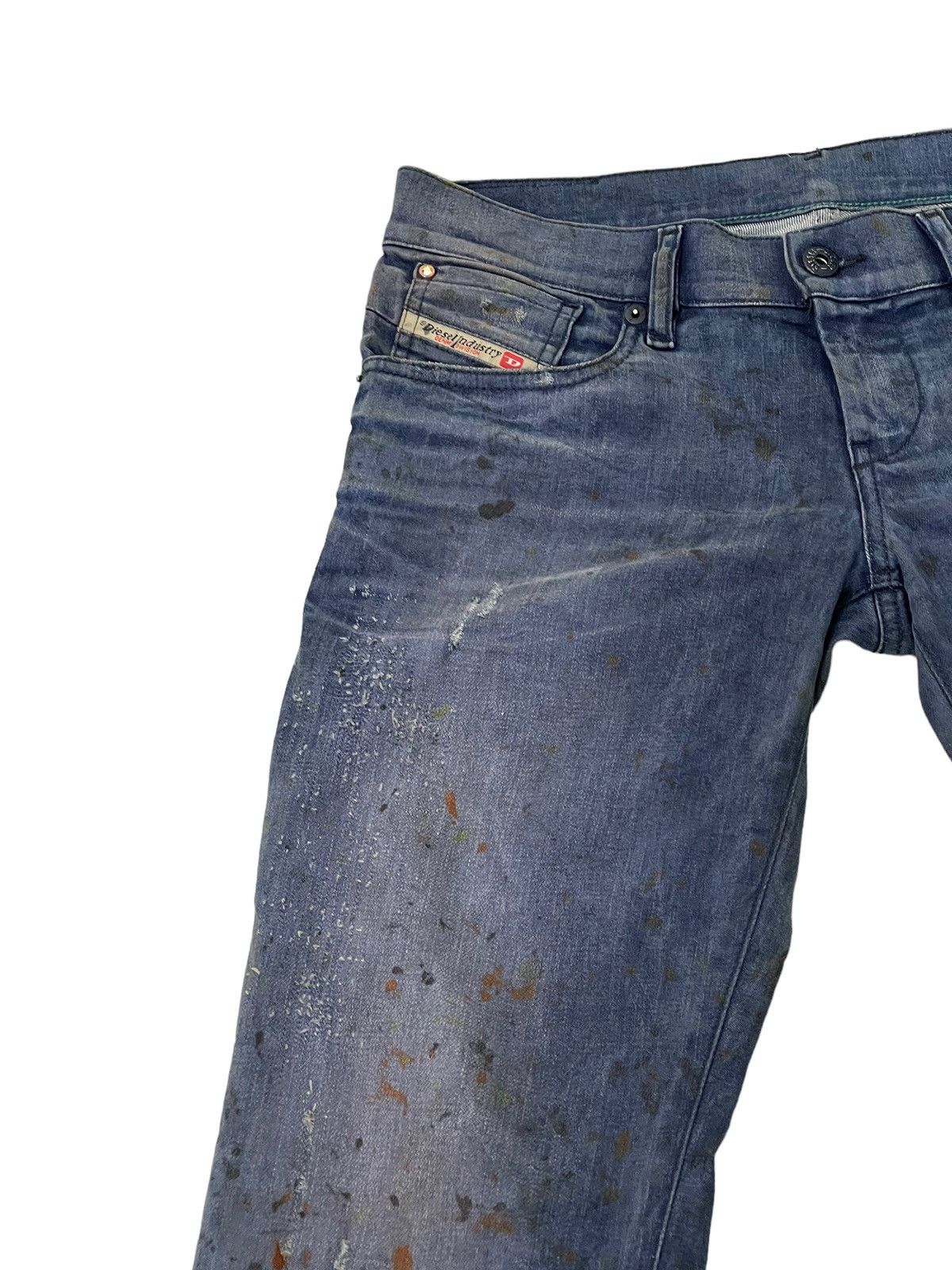 Diesel Skinny Jeans Diesel Gettleg Distress Paint Splash 6🟦2 Size US 29 - 8 Thumbnail