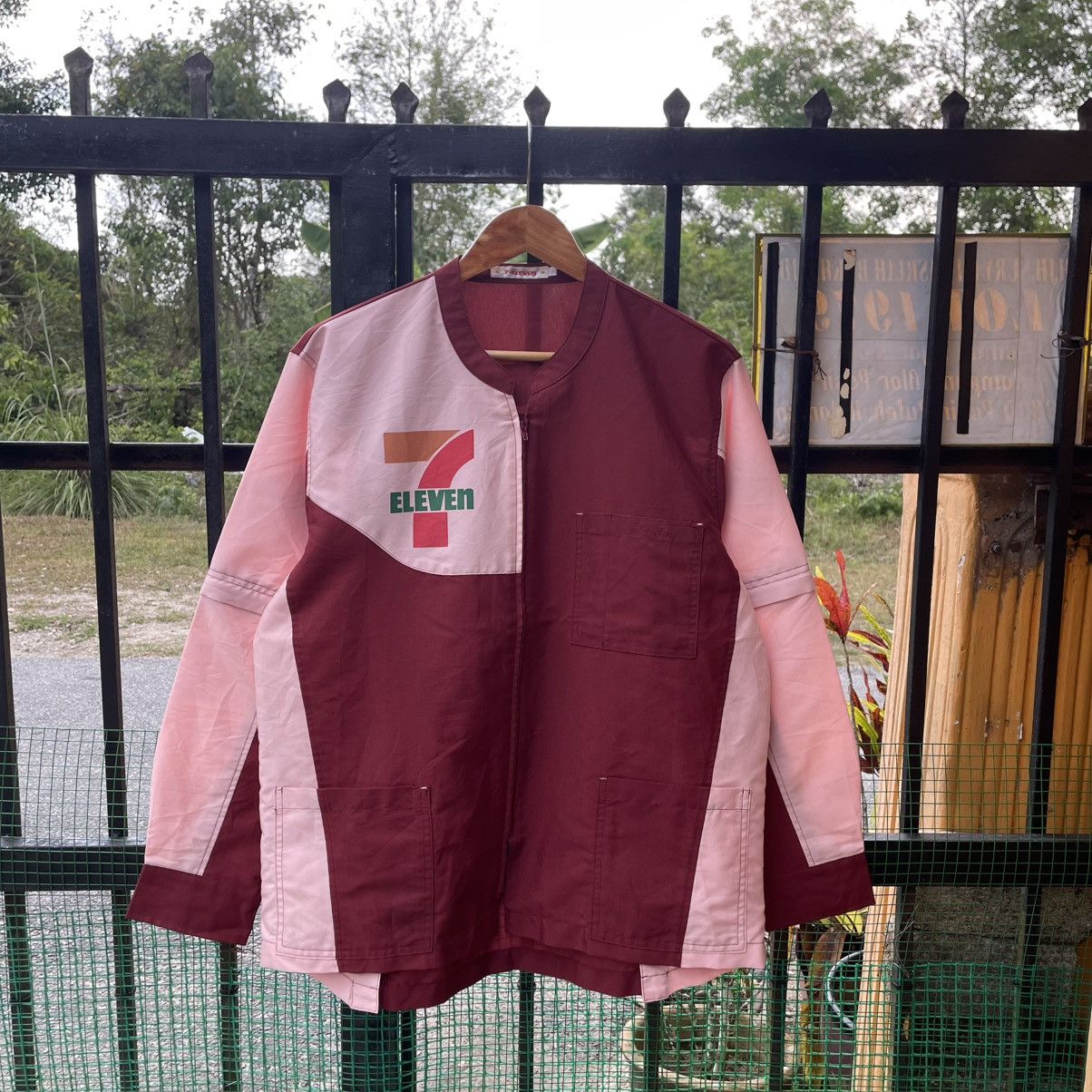 Japanese Brand 🔥🇯🇵Vintage Seven Eleven Full Zipper Workers Light Jacket Size US M / EU 48-50 / 2 - 3 Thumbnail