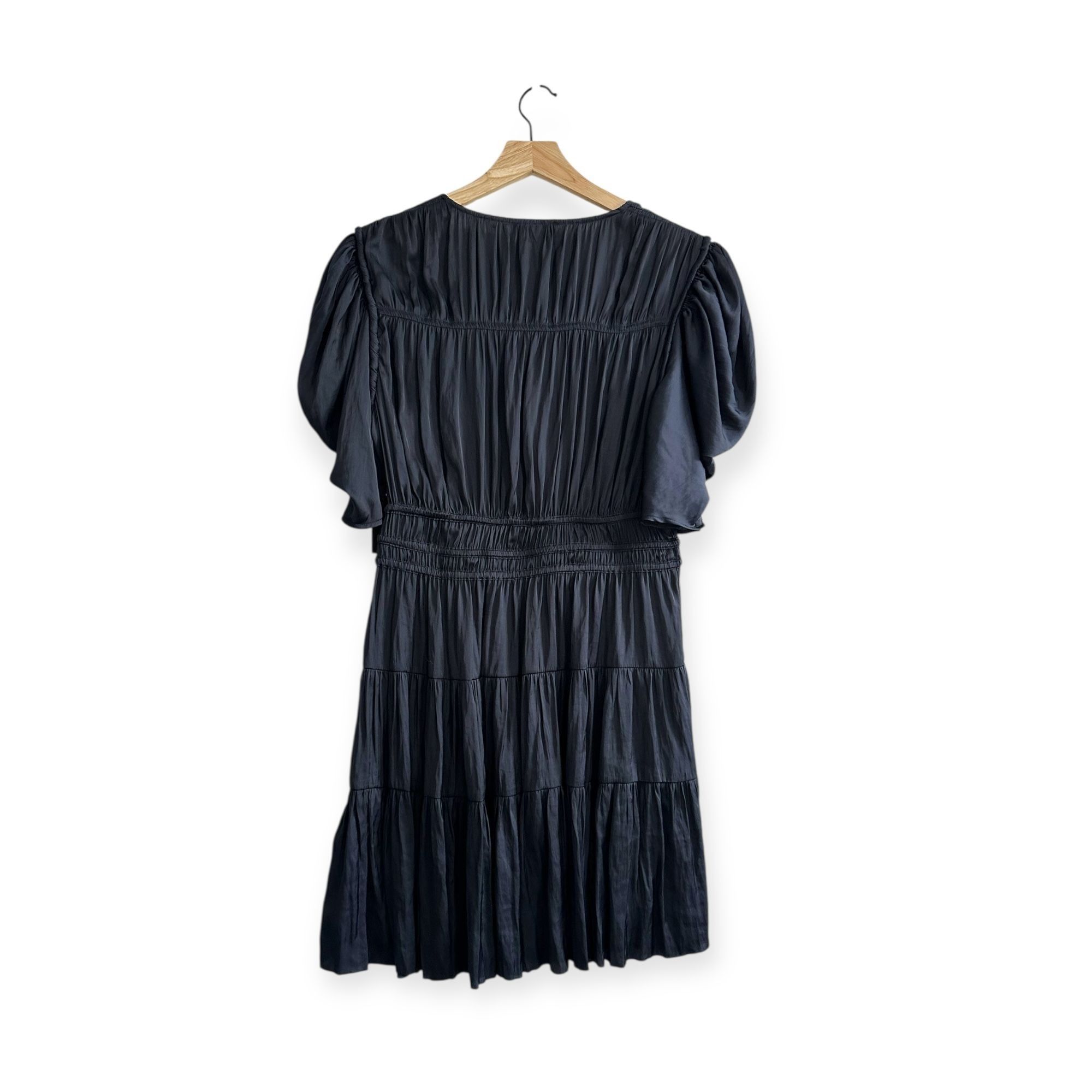 Ulla Johnson Ulla Johnson Azaria Dress Midnight Plissé Satin Mini Size 12 Size XL / US 12-14 / IT 48-50 - 2 Thumbnail