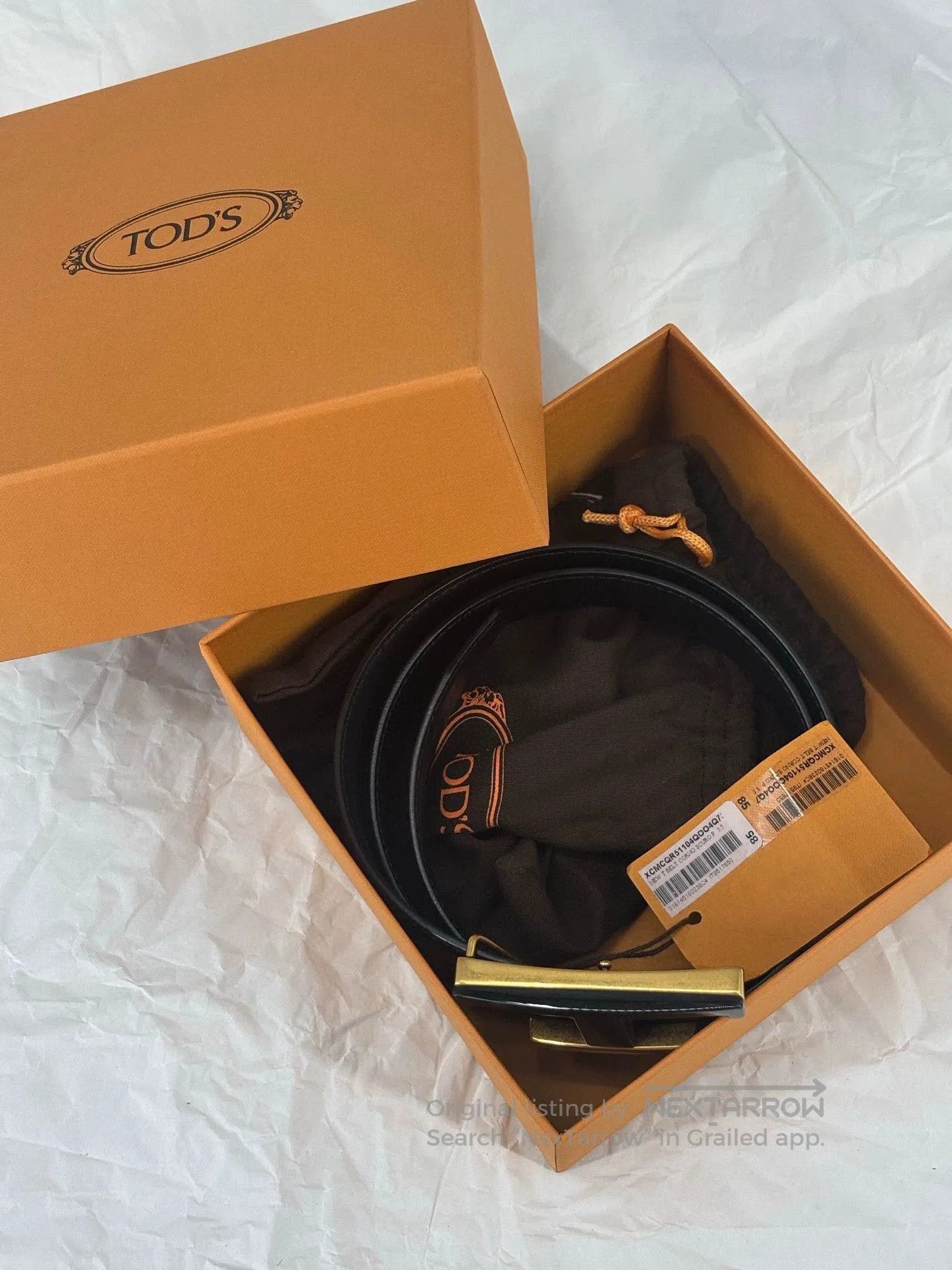 Tod's tod's black leather belt with t logo. Size ONE SIZE - 1 Thumbnail