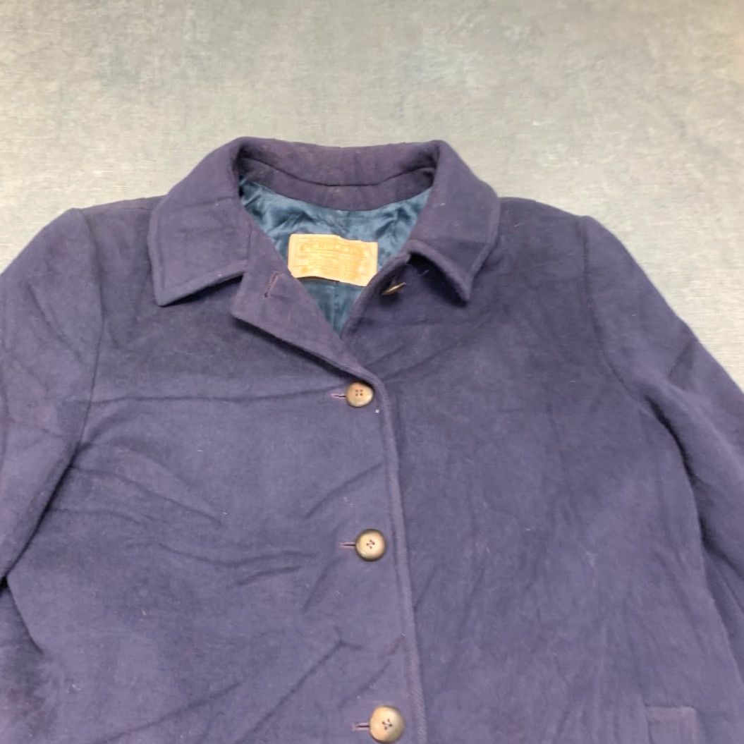 Pendleton VTG Pendleton Coat Womens Purple Wool Single Breasted Belted Lined Size L / US 10 / IT 46 - 4 Thumbnail