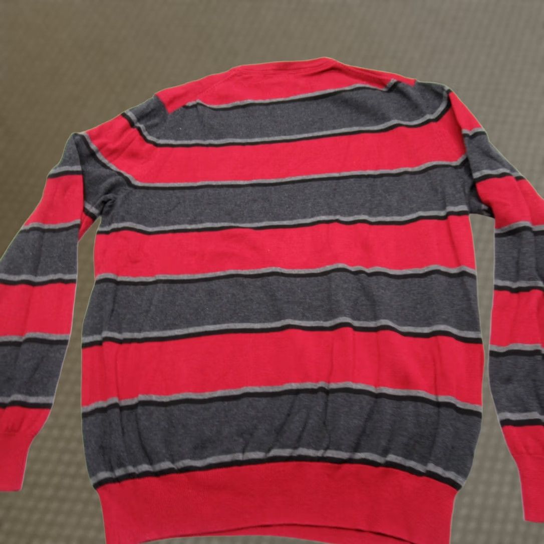 Vintage British Khaki Sweater Mens XL Red Striped Cotton Crew Neck Knit Pullover NEW Size US XL / EU 56 / 4 - 1 Thumbnail