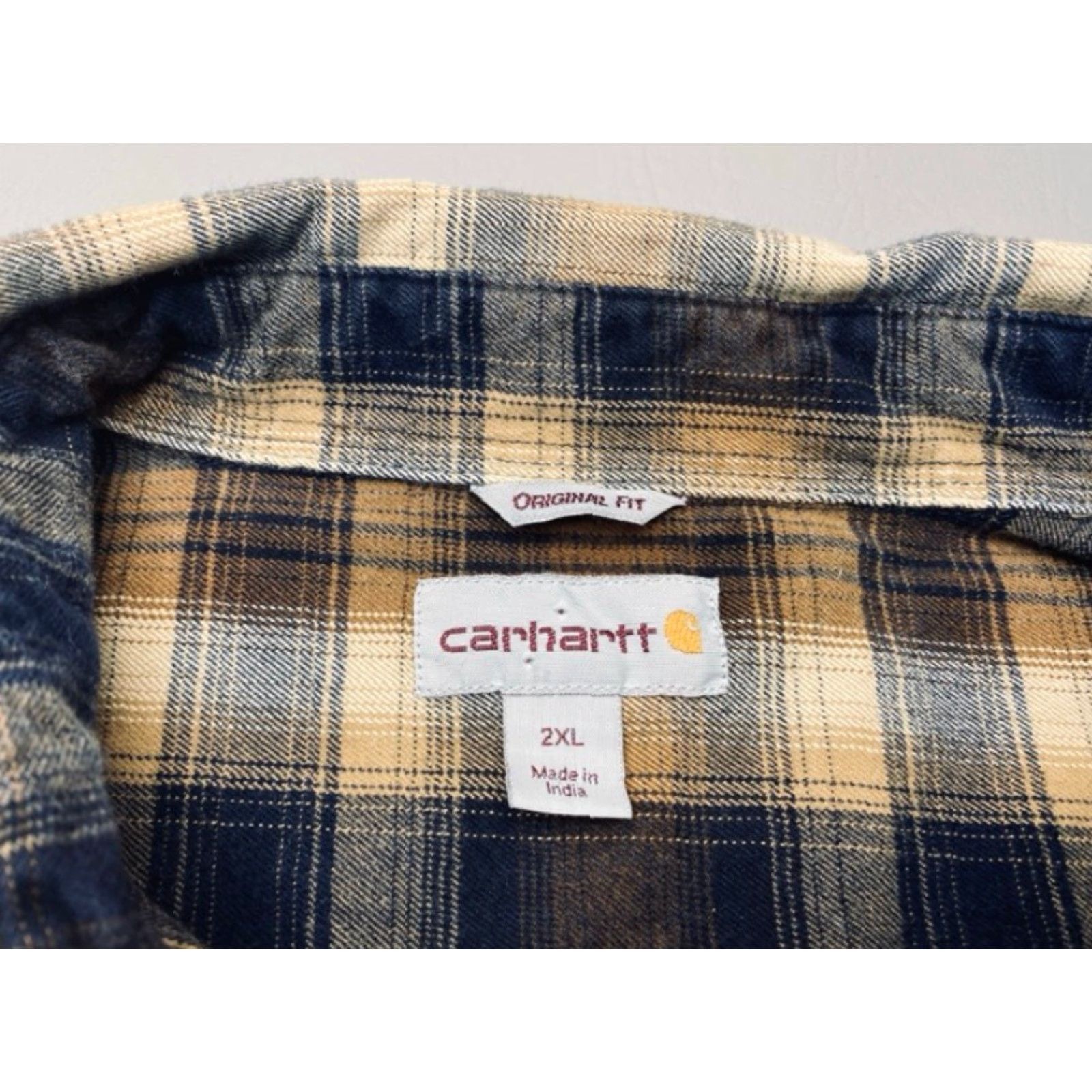 Carhartt VINTAGE Carhartt Hubbard 103822 Flannel Shirt Mens 2XL Heavyweight Brown Plaid 8264 Size US XXL / EU 58 / 5 - 7 Thumbnail