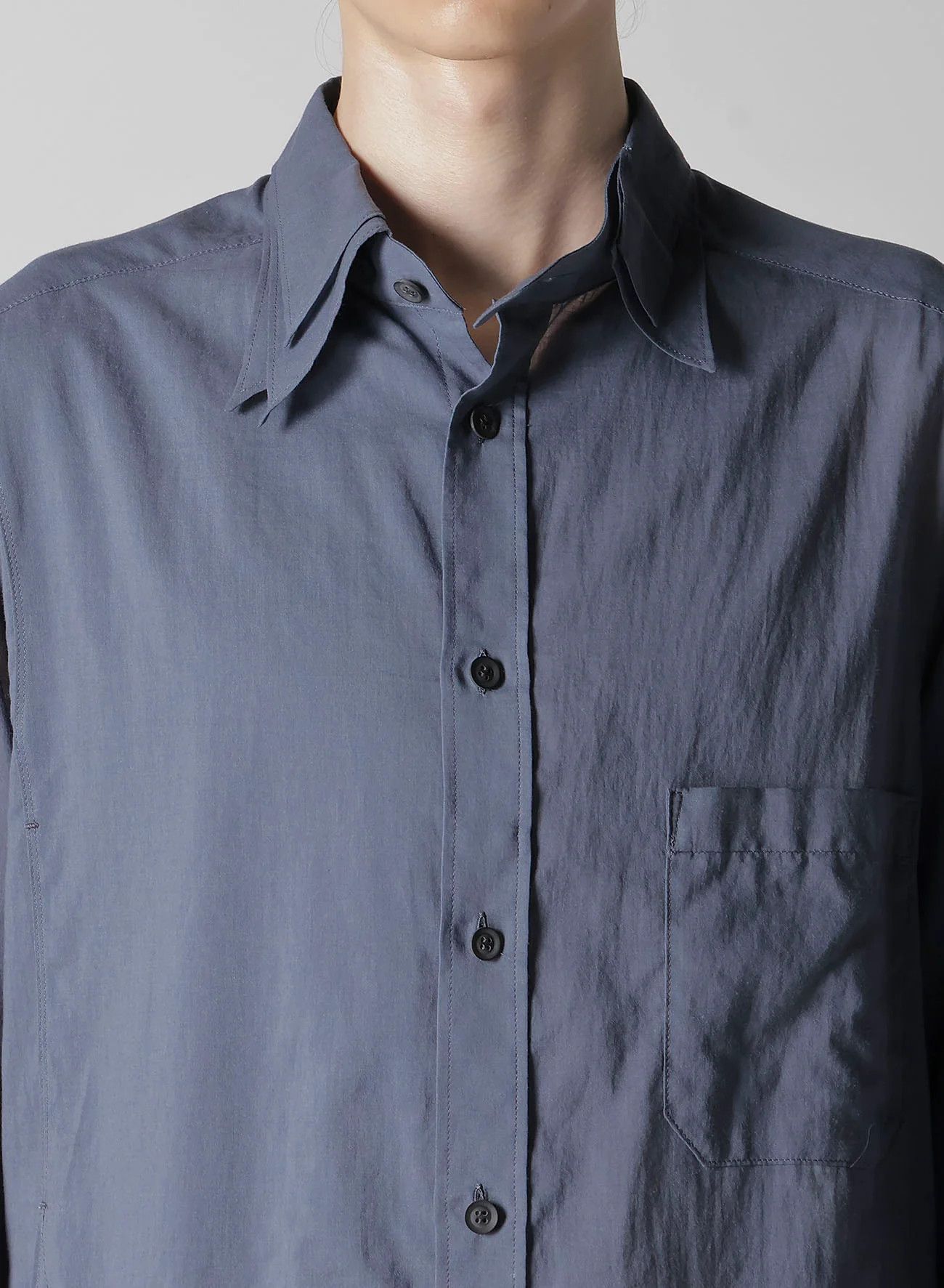 Yohji Yamamoto Yohji Yamamoto Pour Homme - DOUBLE LAYER ASYMMETRY BLOUSE Size US L / EU 52-54 / 3 - 5 Thumbnail