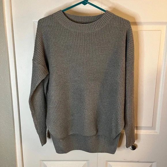 Lulus Lulu's Alyssa Grey Knit Sweater Size L Size L / US 10 / IT 46 - 3 Thumbnail