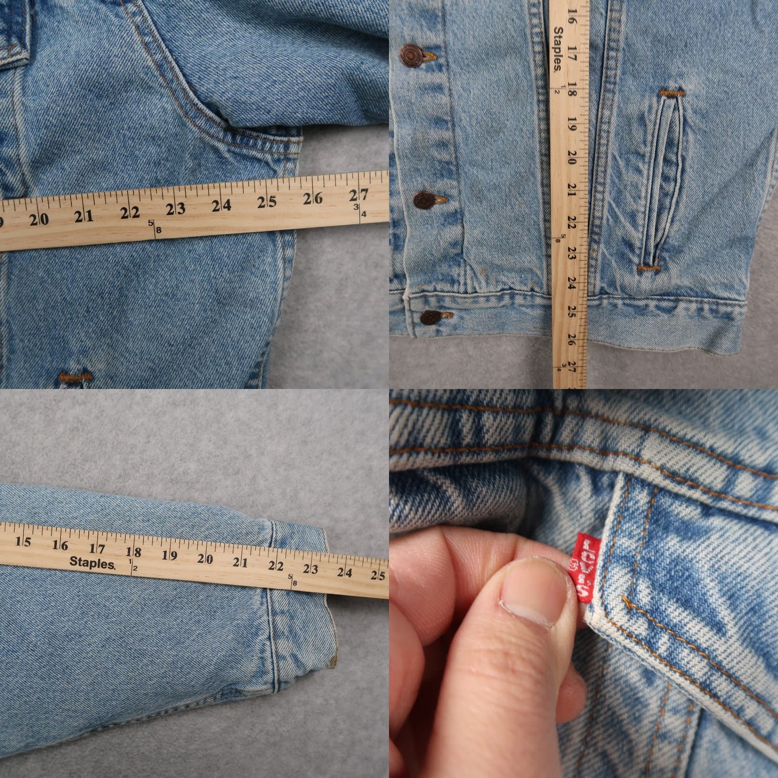 Levi's VINTAGE Levi's Trucker Denim Jacket Men L Large Blue 90s - Denim Jacket 60s-90s Size US L / EU 52-54 / 3 - 10 Thumbnail