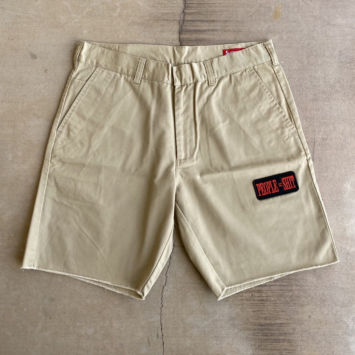 image of People = Sht Work Shorts 2018 Khaki Slipknot in Beige, Men's (Size 34)