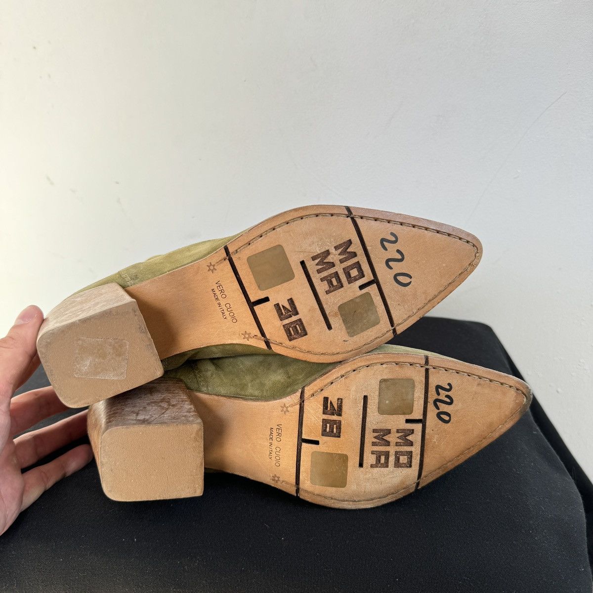 MoMA Moma Lucrezia Ankle Green Boots Size US 8 / IT 38 - 7 Thumbnail