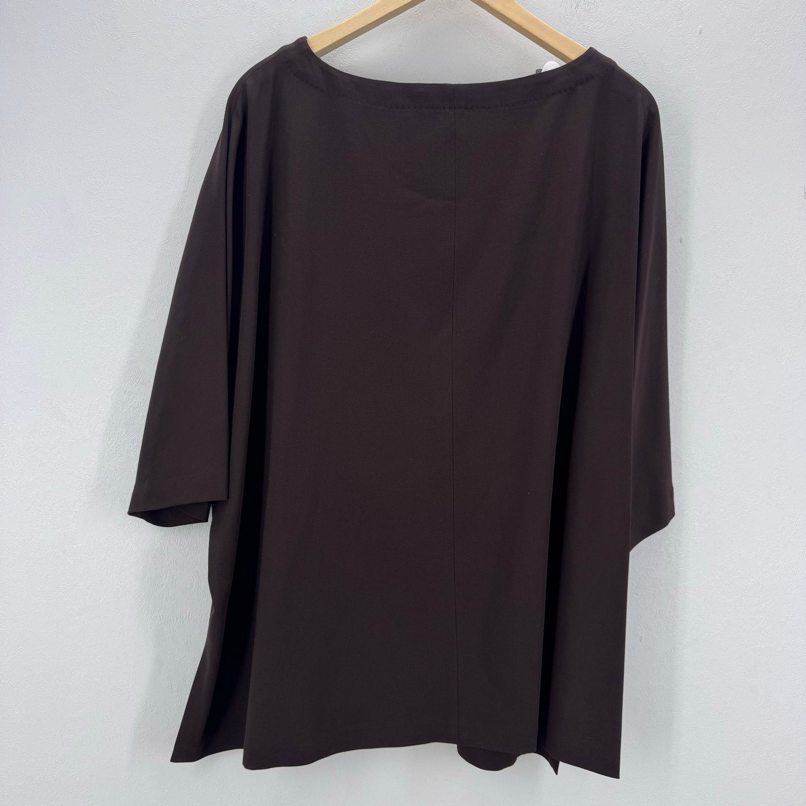 Marina Rinaldi Marina Rinaldi Facilita Pure Wool Blouse Plus size 24 Brown Size 3XL / US 20-22 - 3 Thumbnail