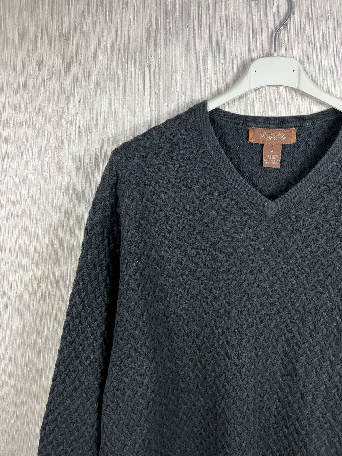 Designer × Tasso Elba × Vintage Tasso Elba cable knit sweater weave braid knitted old money Size US XL / EU 56 / 4 - 4 Thumbnail