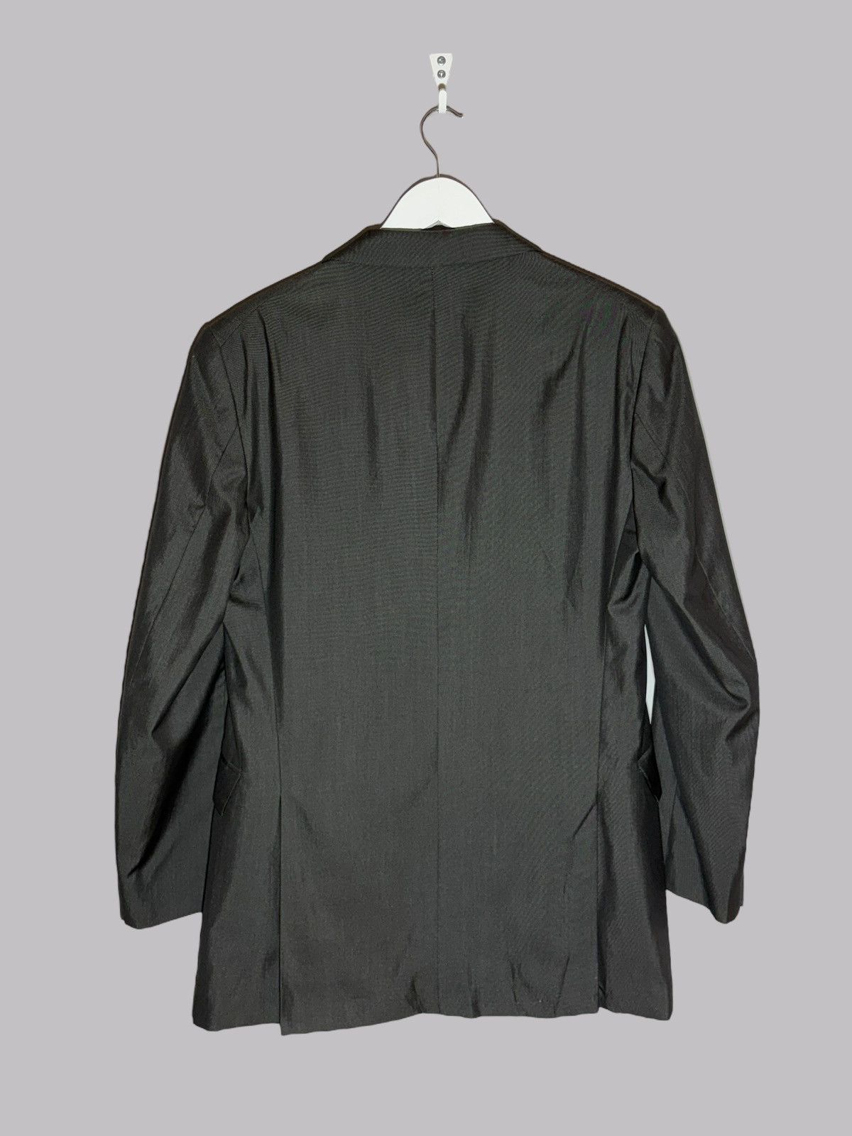 Givenchy Givenchy Paris Shiny Charcoal Grey Blazer Wool Silk Jacket Size 50R - 3 Thumbnail