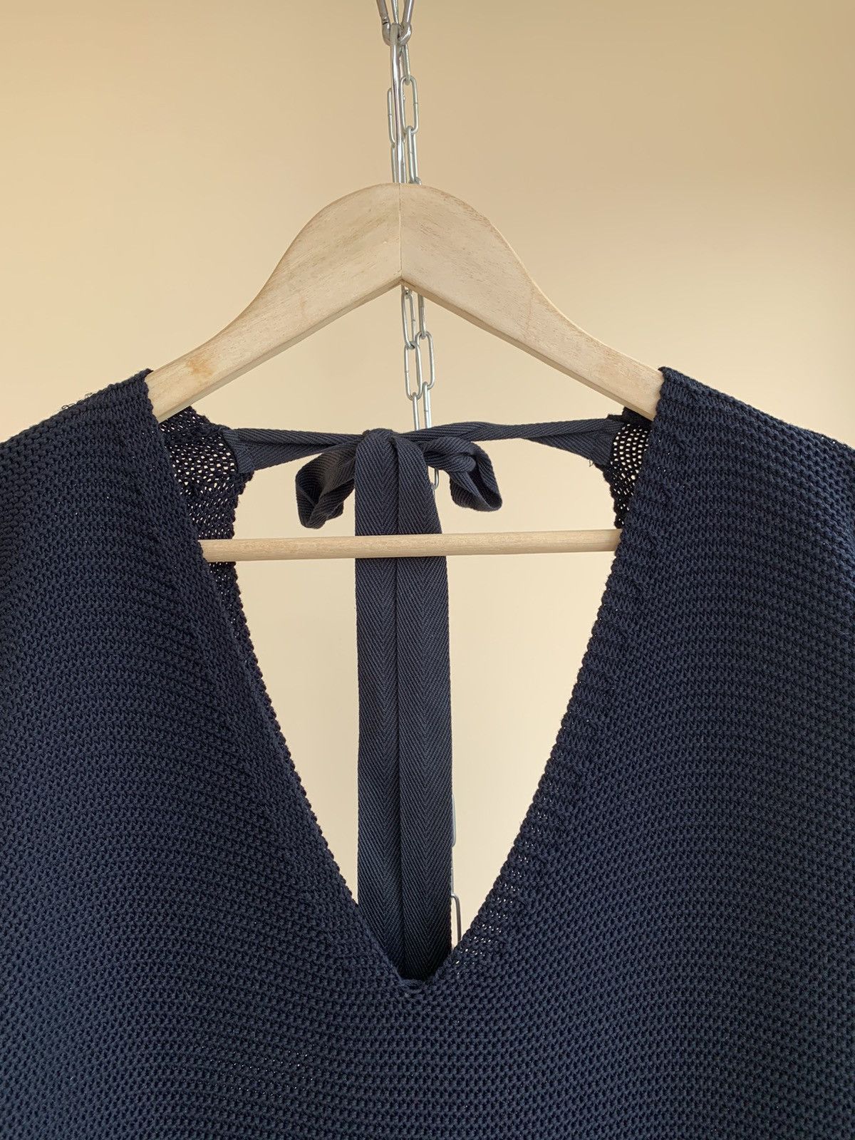 Stella McCartney Stella McCartney Crochet-Paneled V-Neck Cotton Knit Sweater Size M / US 6-8 / IT 42-44 - 4 Thumbnail