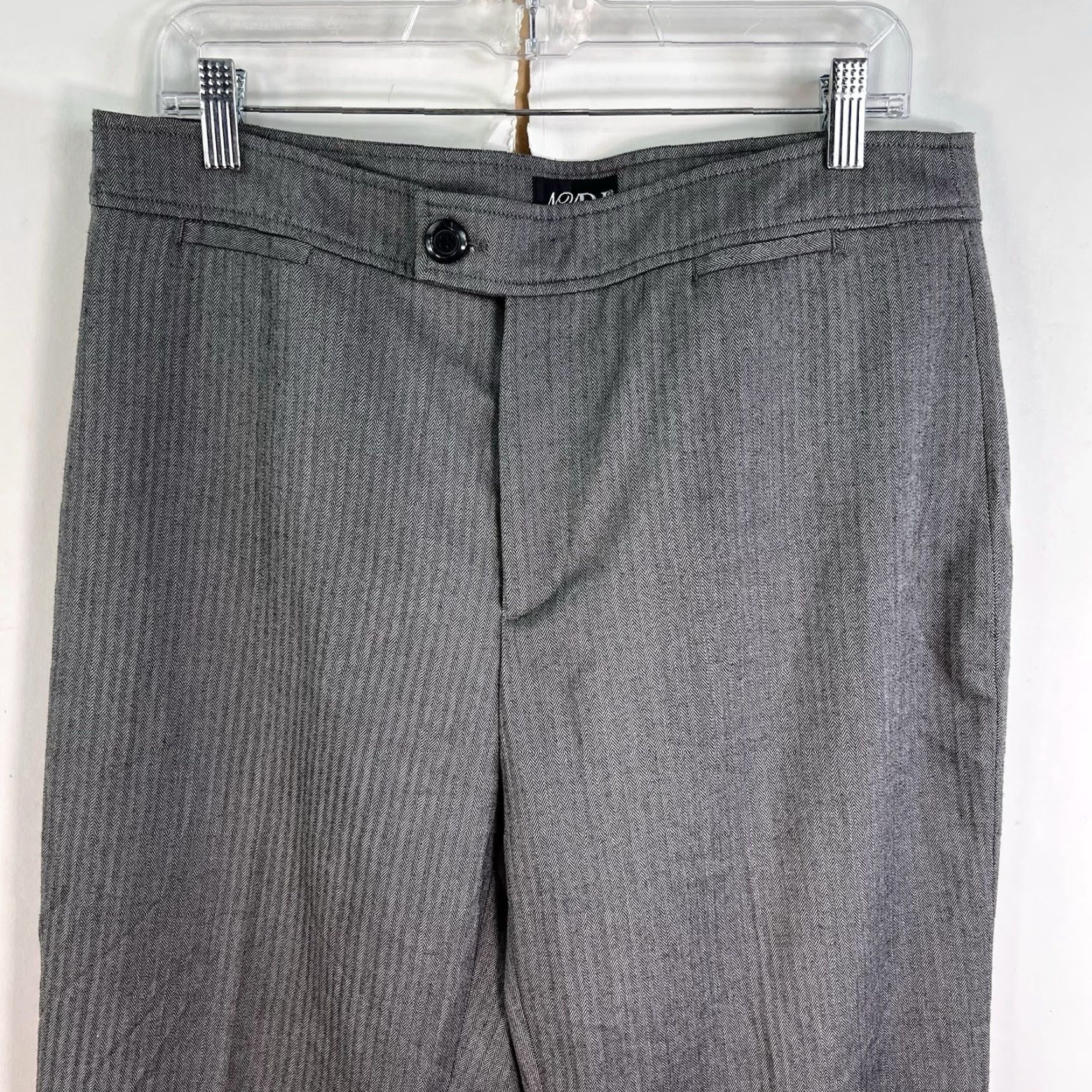NYDJ NYDJ Straight Herringbone Dress Pants Womens Size 14 Gray 365X33 Size 36" / US 14 / IT 50 - 2 Thumbnail