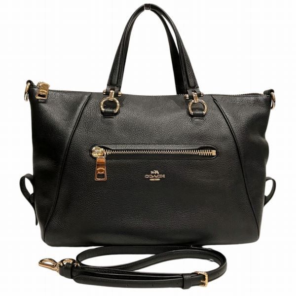 Coach Coach 37934 Leather 2Way Bag Leather Shoulder Bag 37934 in Black, Women's