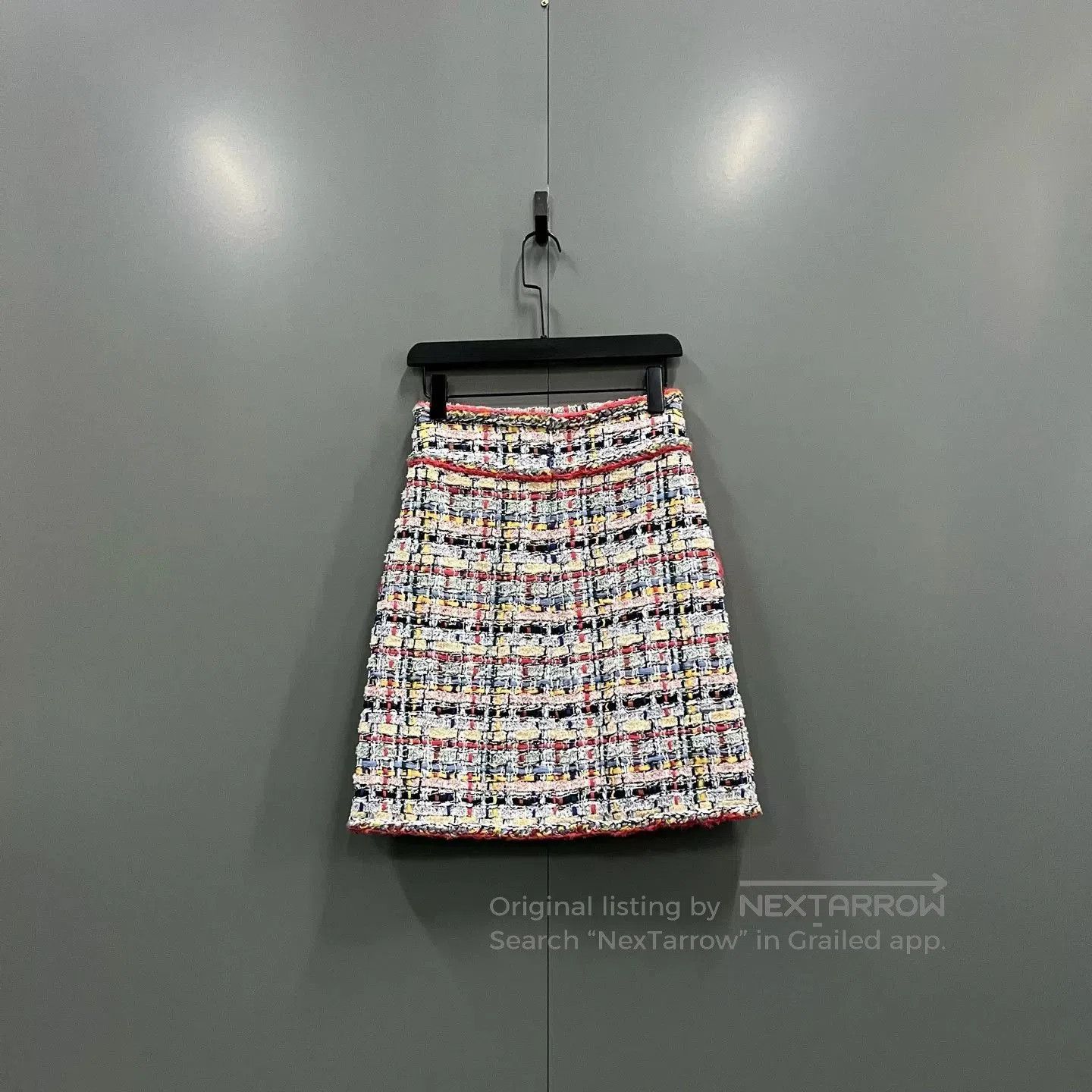 Chanel multicolored woven skirt by chanel. Size 35" - 2 Thumbnail